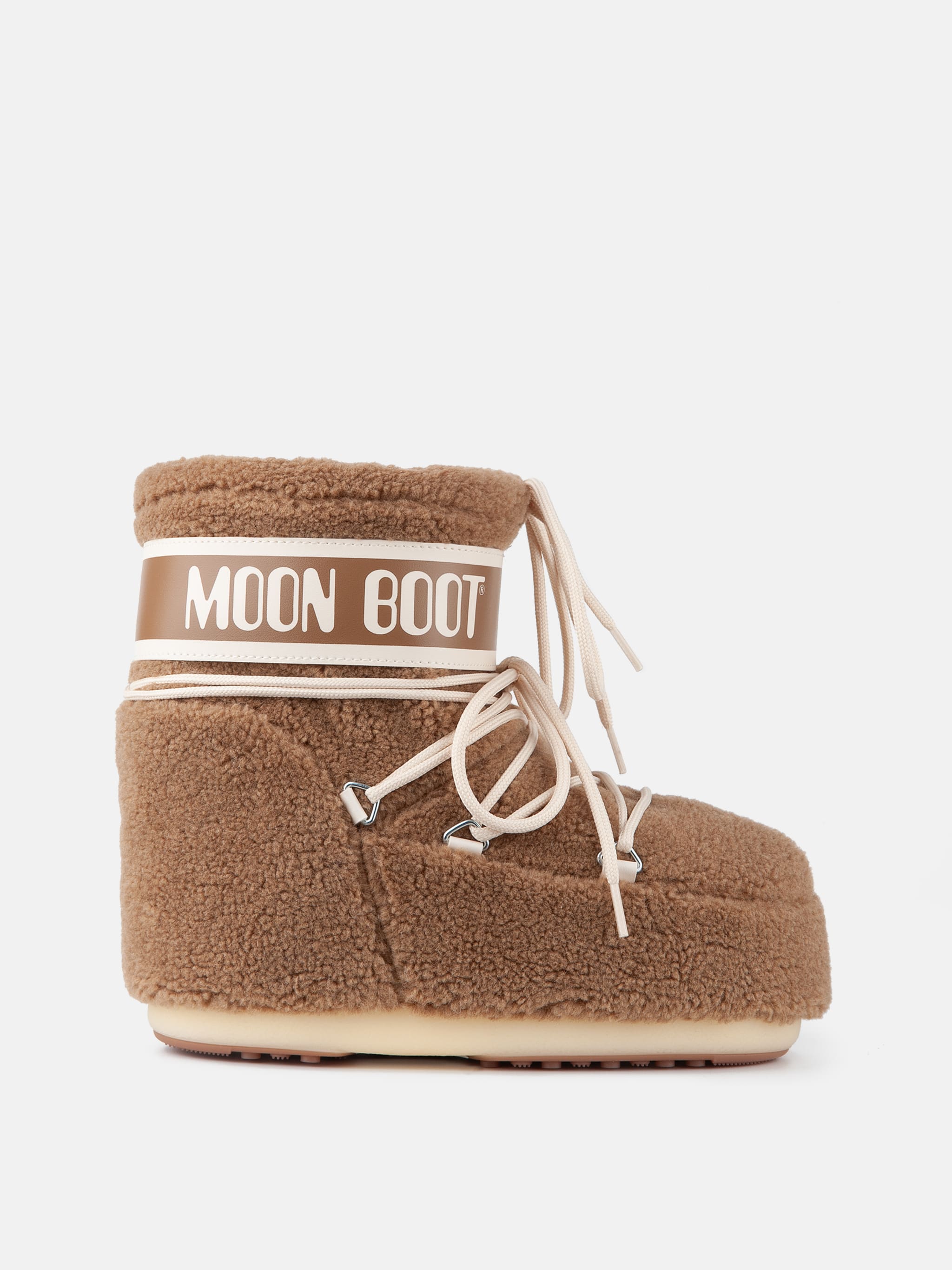 ICON LOW CAMELFARBENE STIEFEL AUS FLEECE image number 0