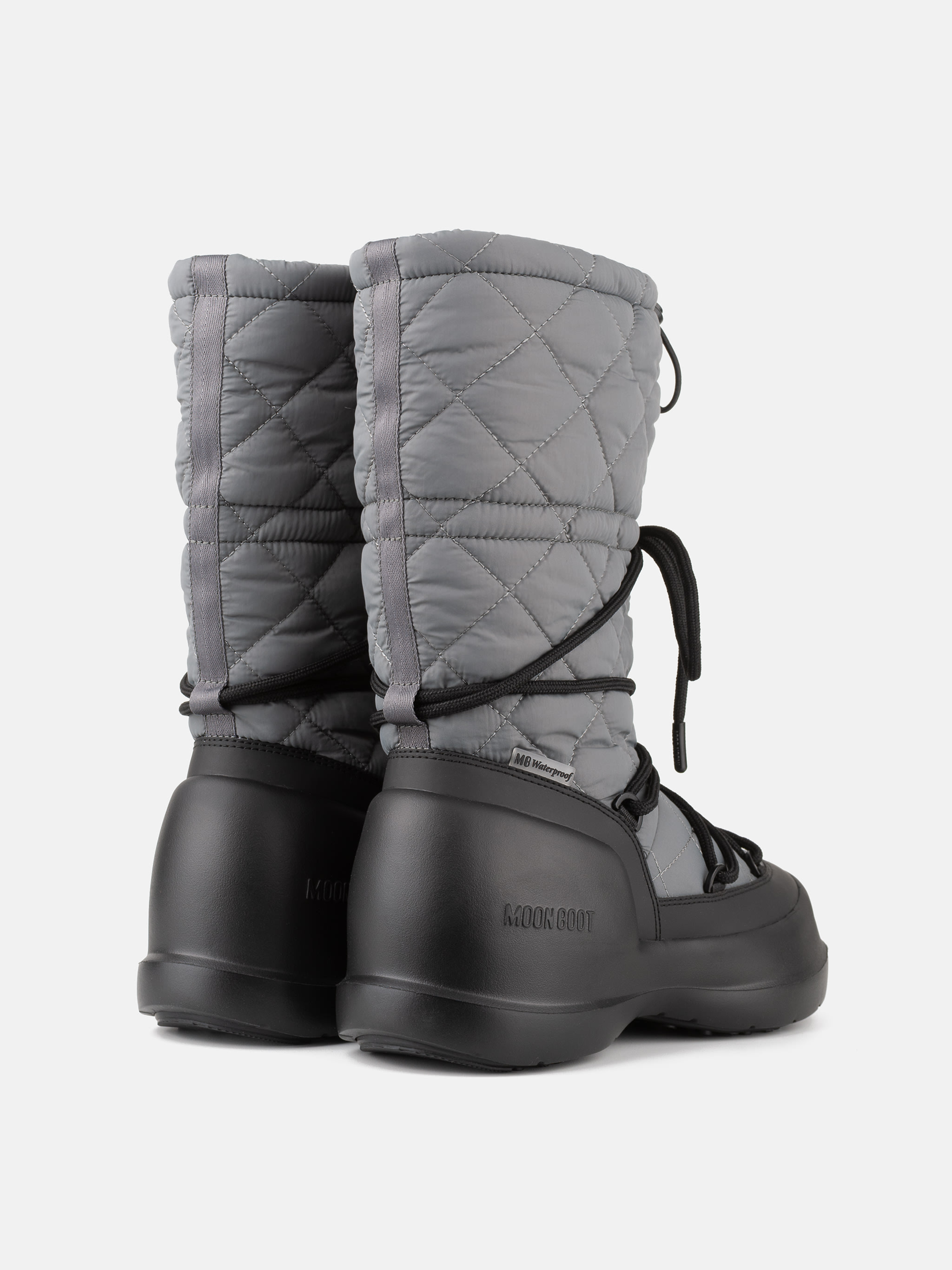 MEZZALUNA GRAUE GESTEPPTE HIGH STIEFEL