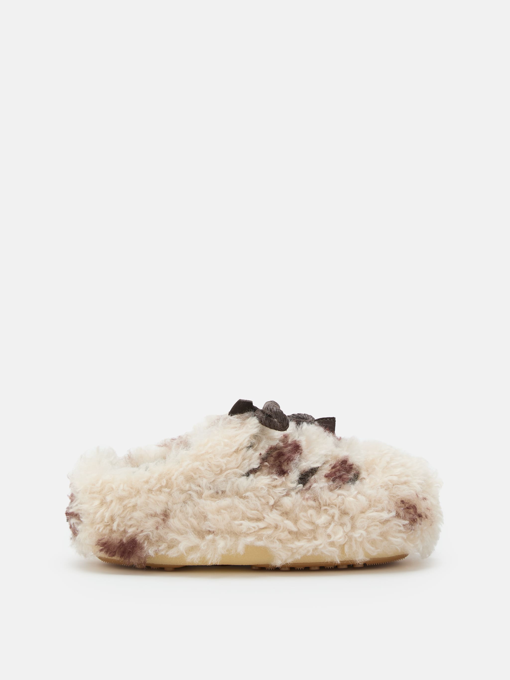 EVX COW-PRINT CURLY MULES image number 0