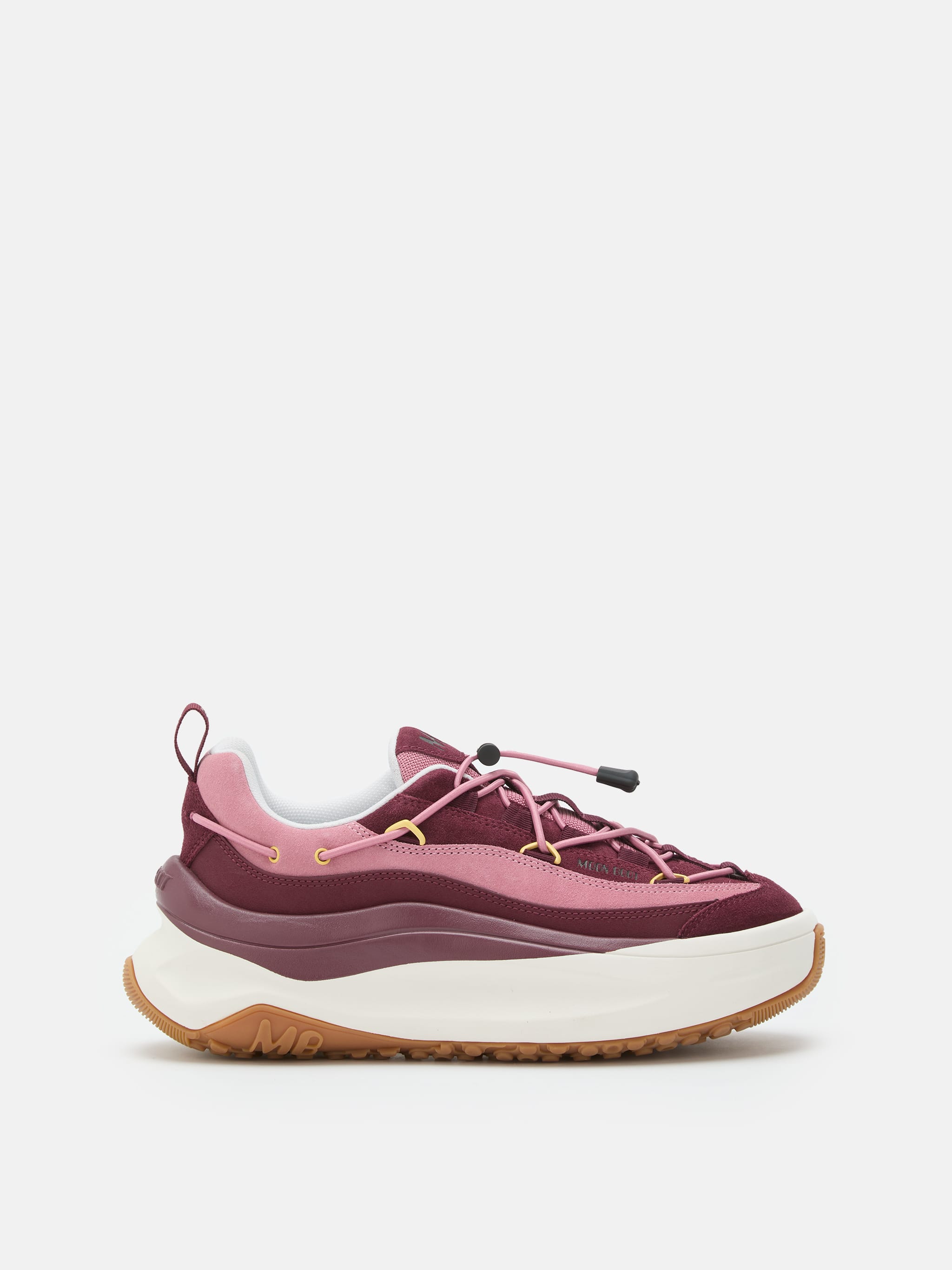 MOON247 XLACE BURGUNDY & PINK SNEAKERS