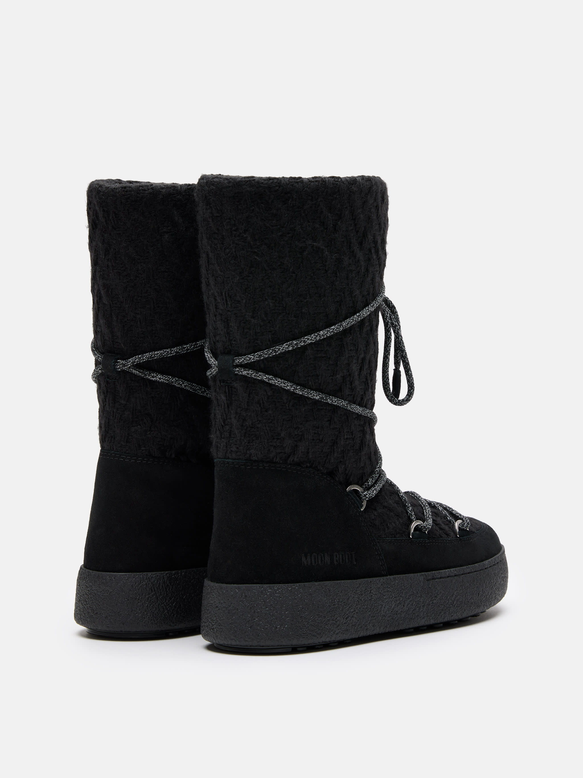 MOON BOOT X GUEST IN RESIDENCE LTRACK STIEFEL AUS STRICK IN SCHWARZ