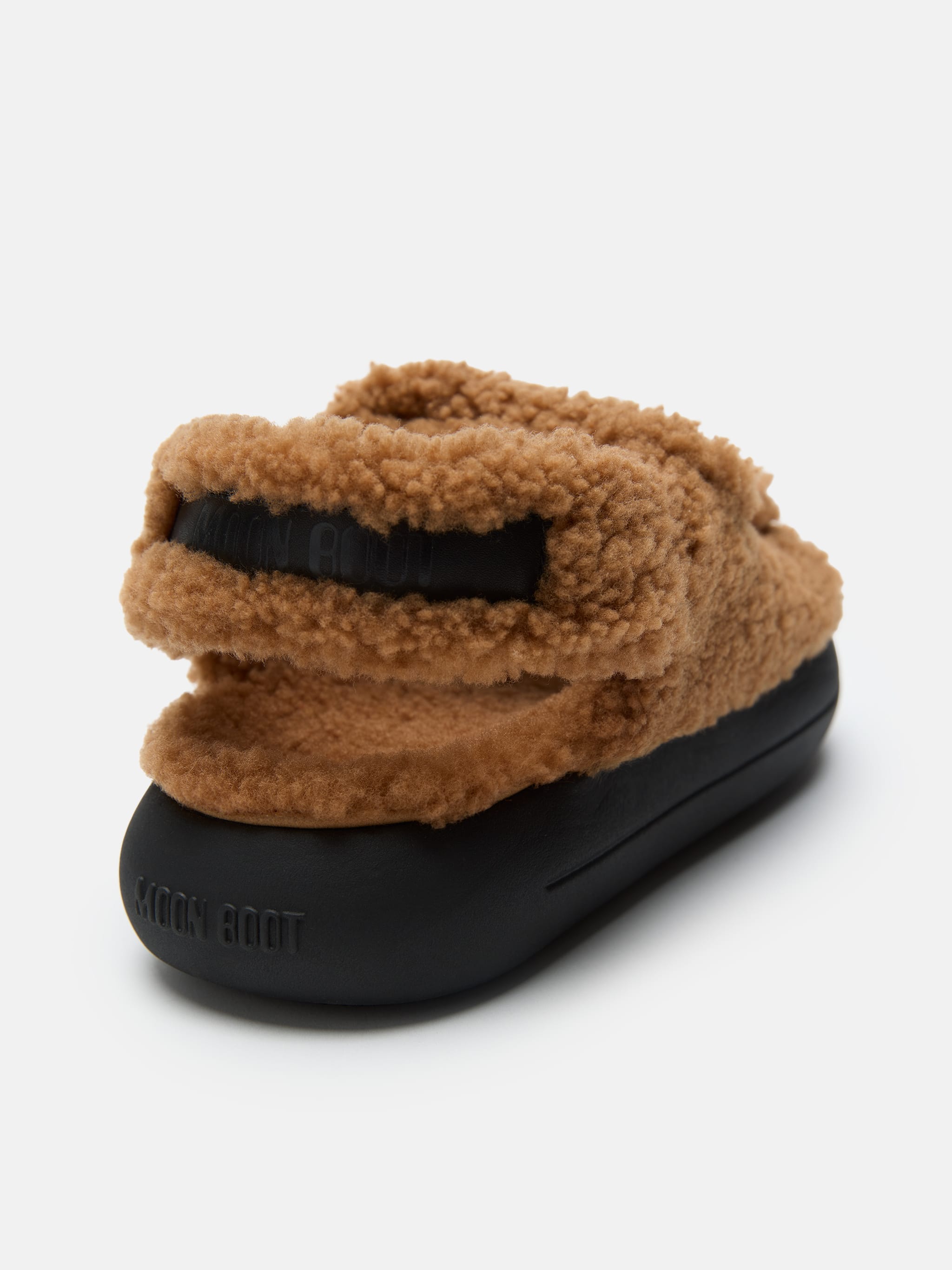 SANDALO MARRONE IN SHEARLING image number 2