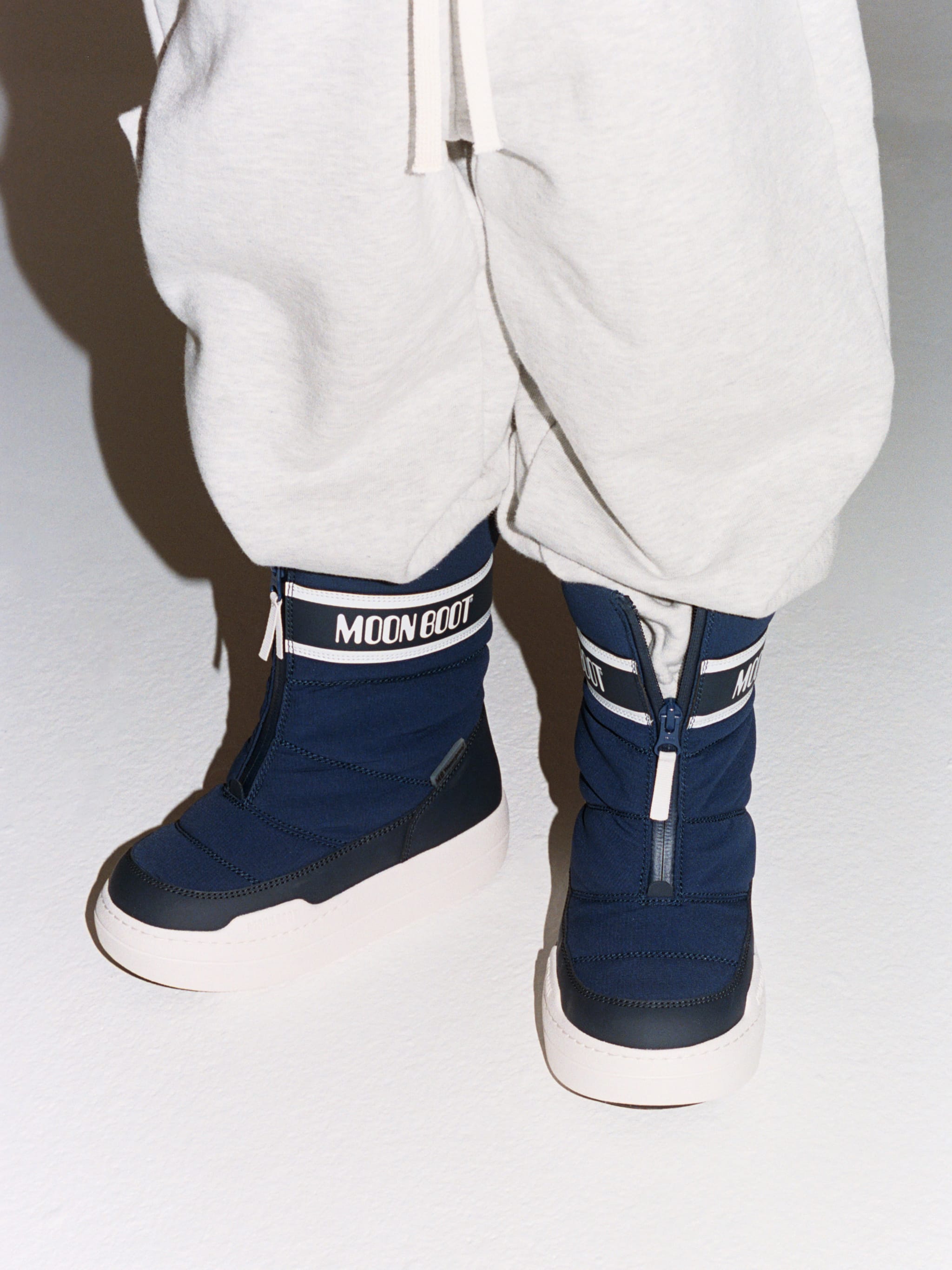 BOTTES HAUTES ZIPP&Eacute;ES JUNIOR PARK BLEU MARINE image number 4