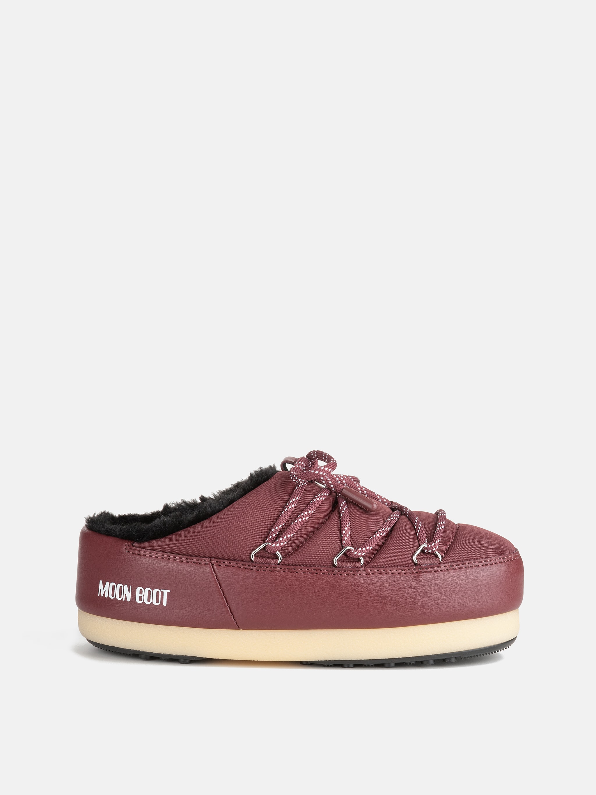 EVX BORDEAUXROTE MULES AUS NYLON