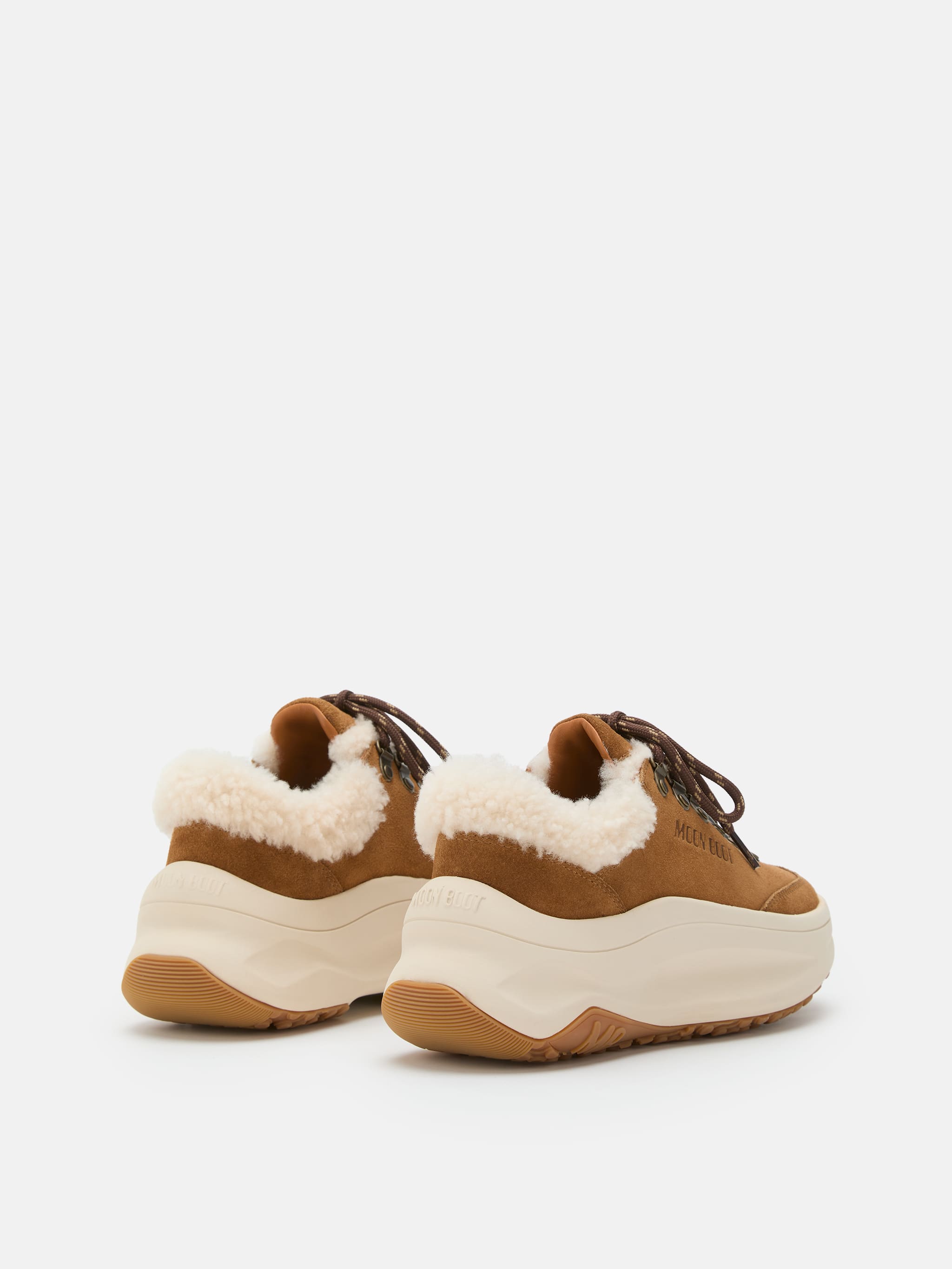 SNEAKER MOON247 CITY IN SHEARLING MARRONE