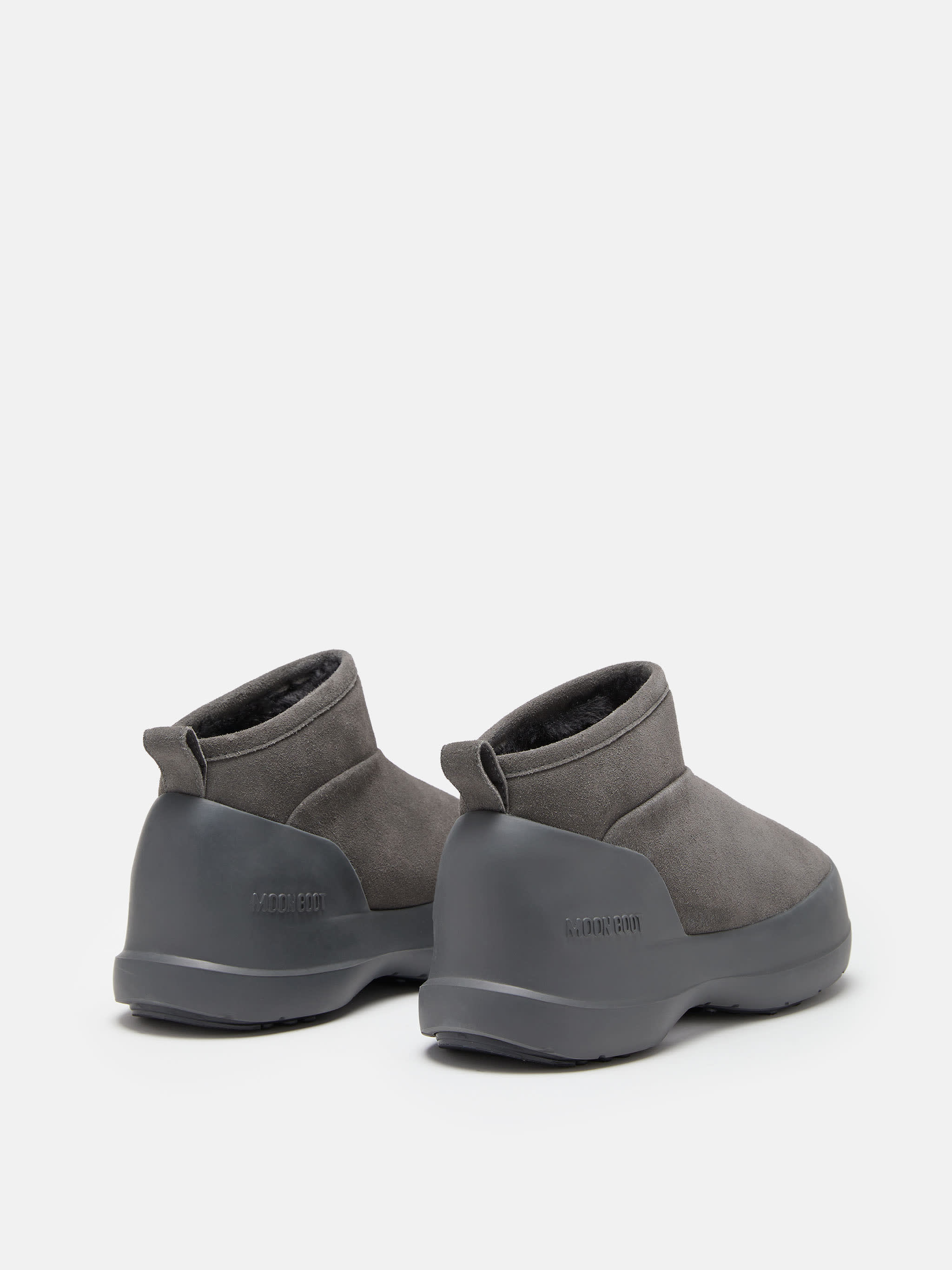 MEZZALUNA ANTHRACITE SUEDE LOW BOOTS