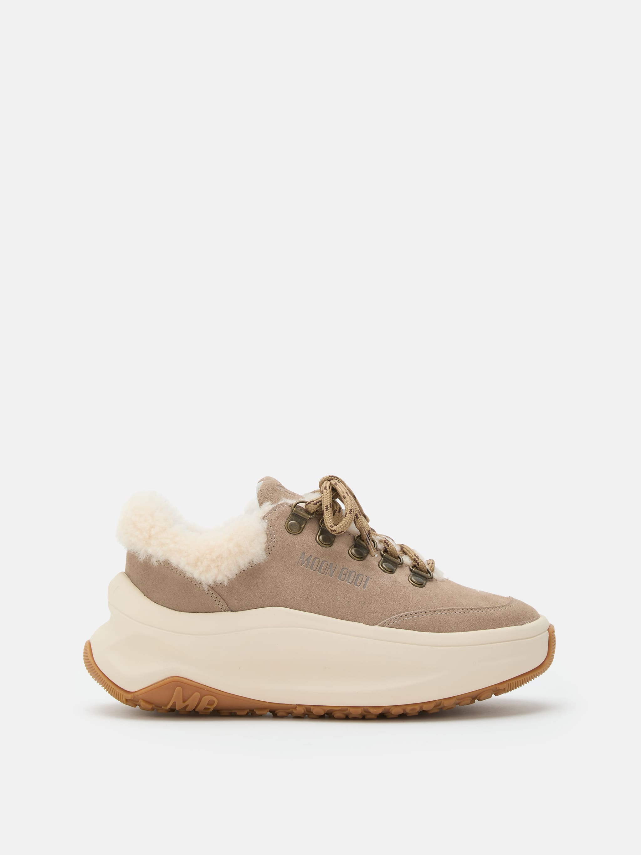 MOON247 CITY BEIGE SHEARLING SNEAKERS