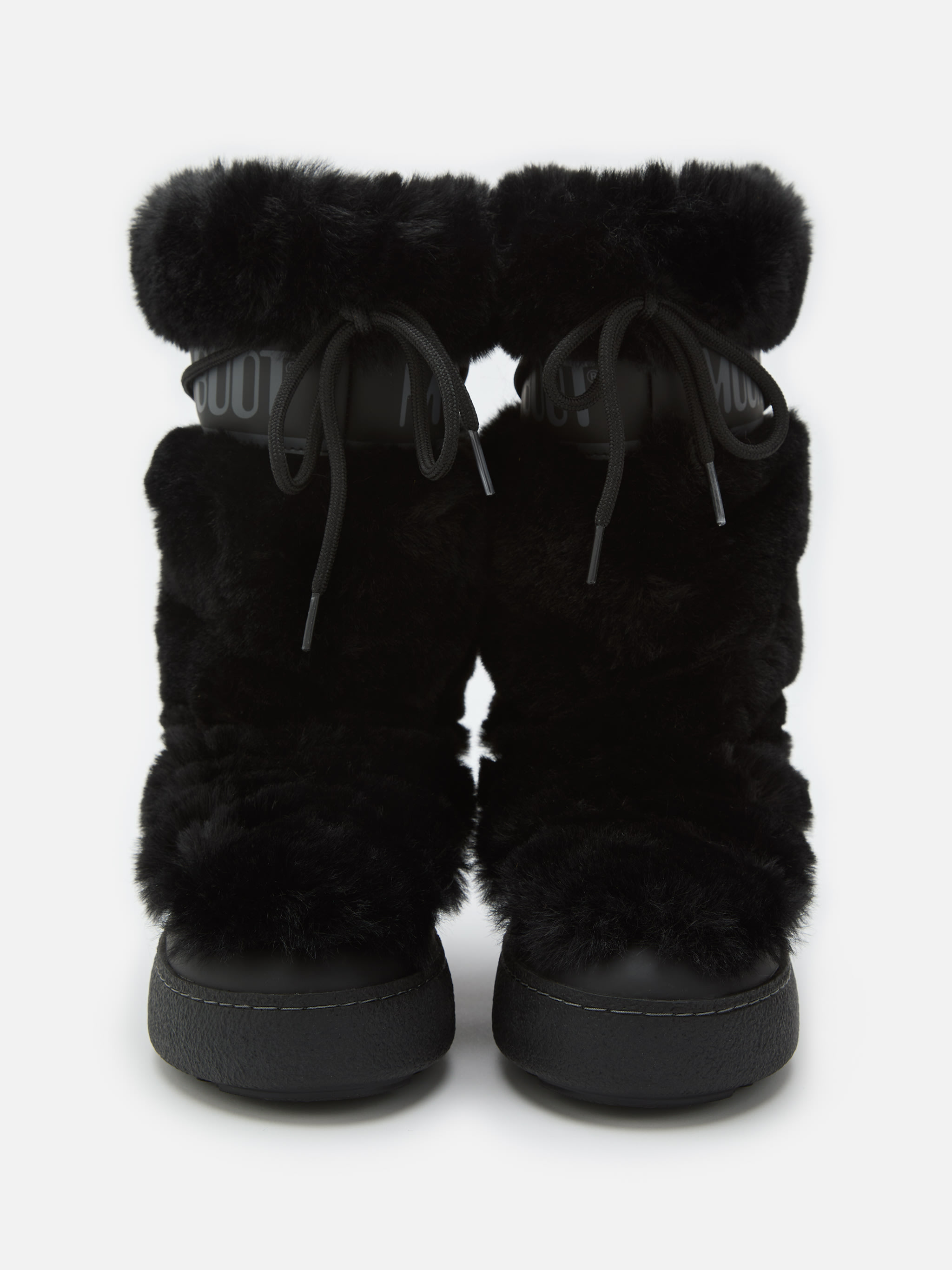 LTRACK BLACK FAUX-FUR HIGH BOOTS image number 3