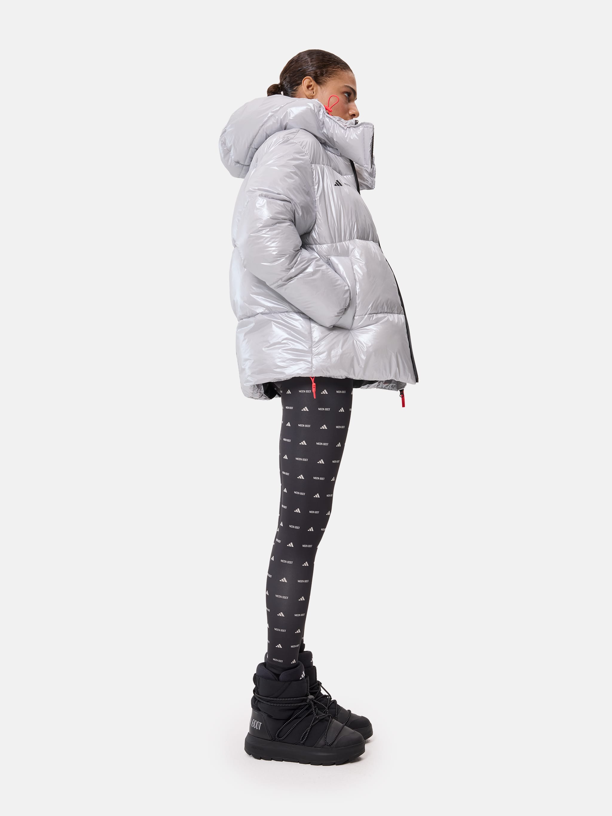 ADIDAS X MOON BOOT BLACK LEGGINGS image number 3