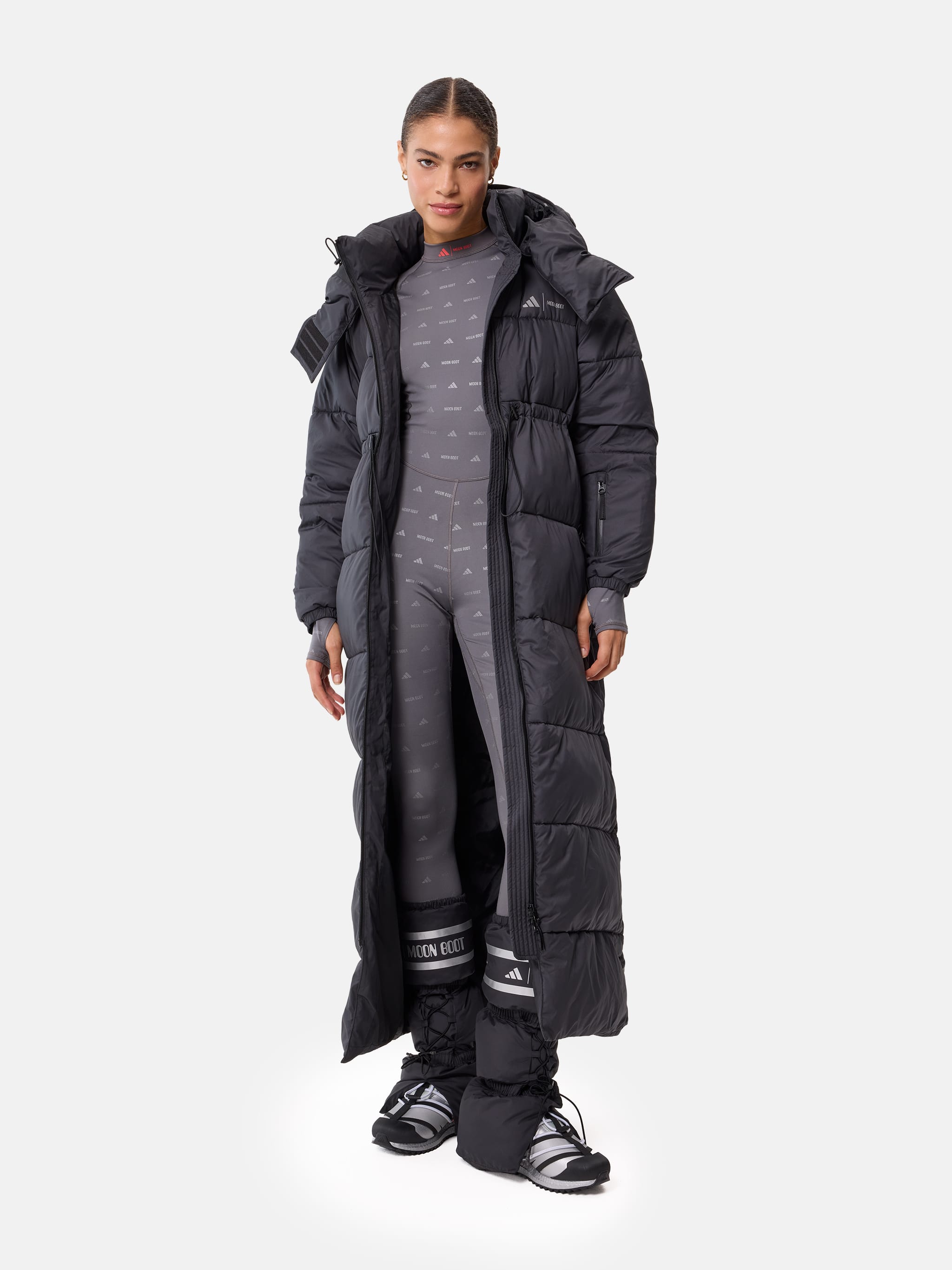 CHAQUETA LARGA ACOLCHADA NEGRA ADIDAS X MOON BOOT