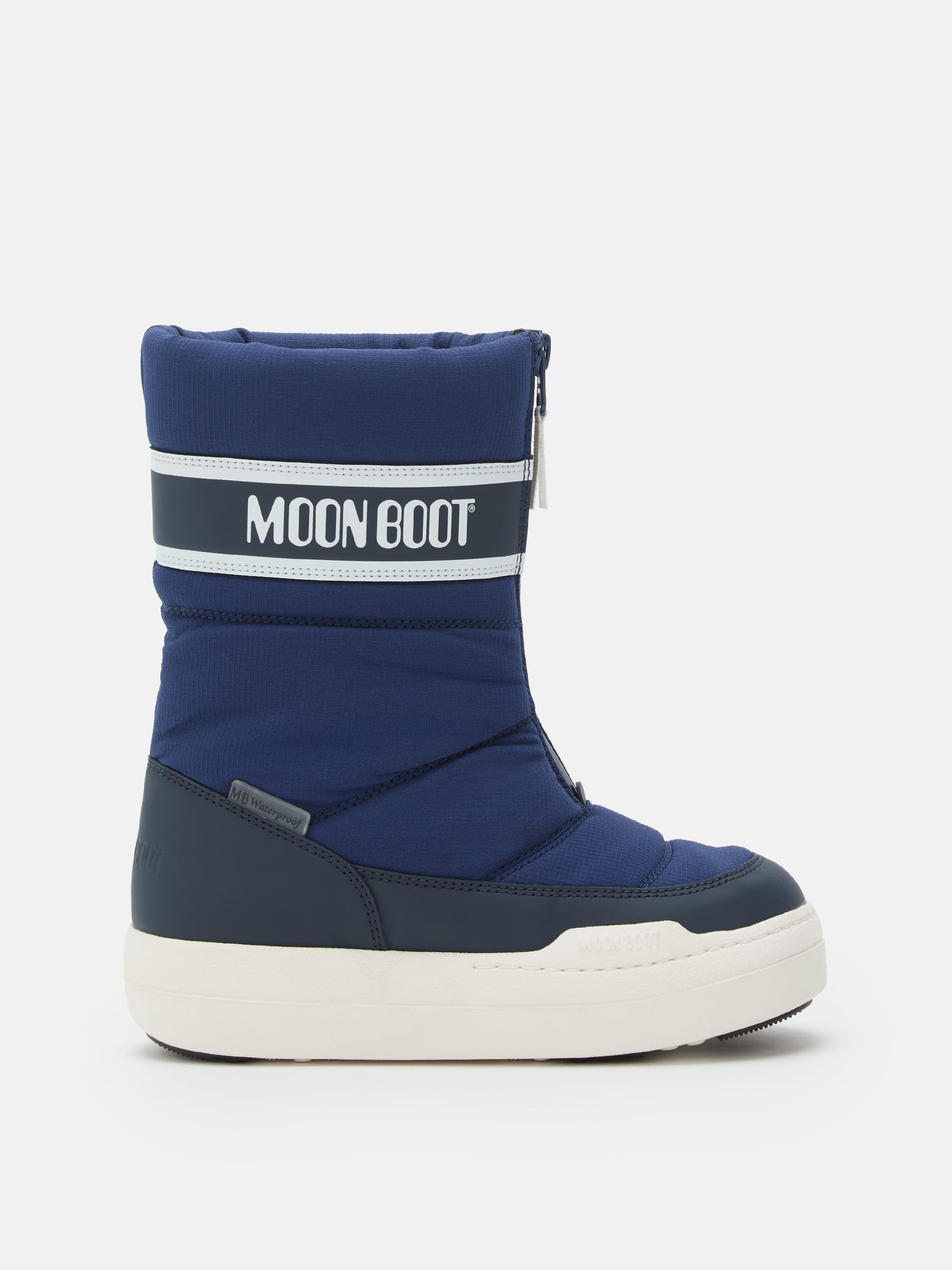JUNIOR PARK NAVY ZIP HIGH BOOTS