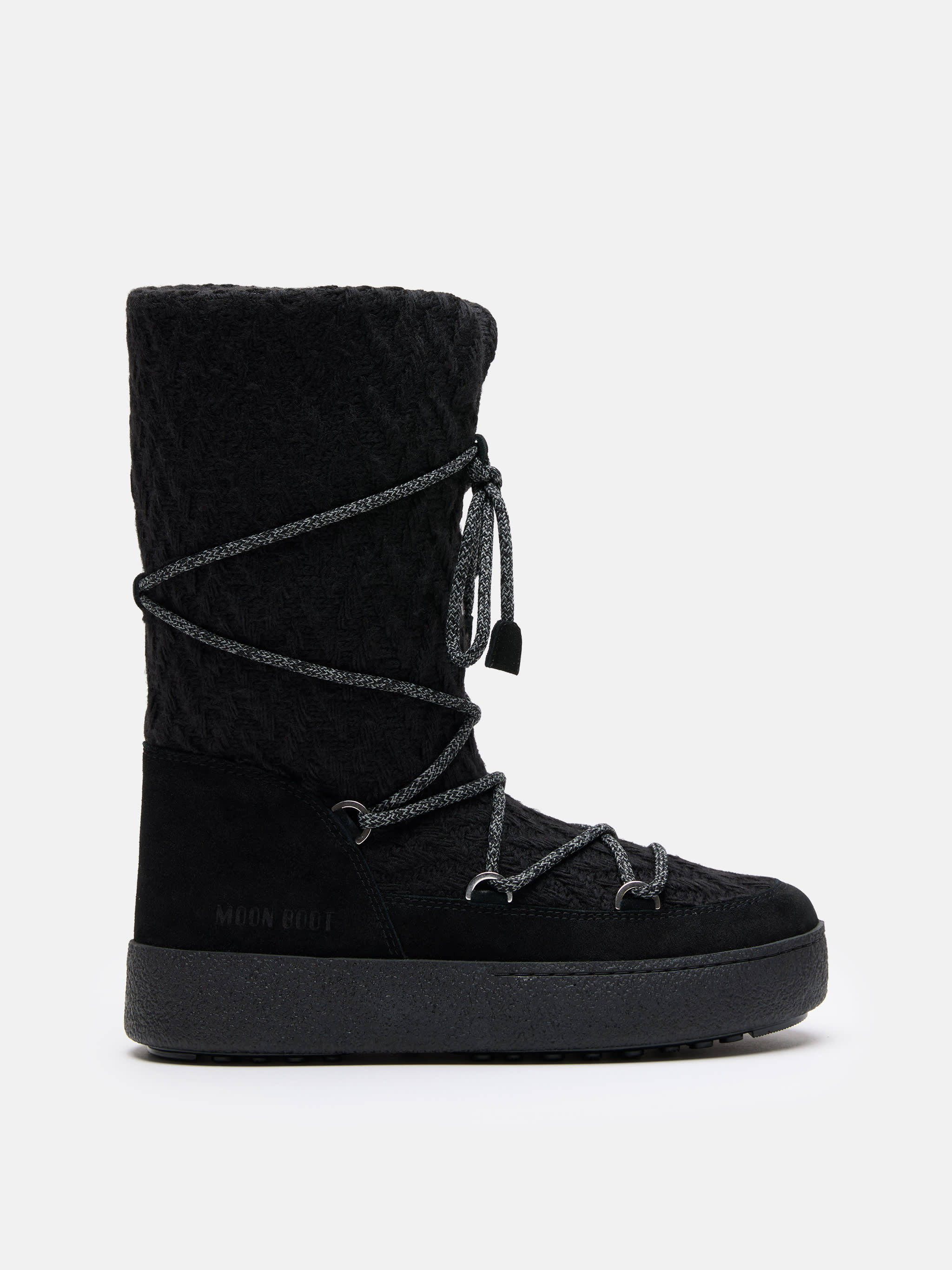 MOON BOOT X GUEST IN RESIDENCE BOTTES LTRACK EN MAILLE NOIRE