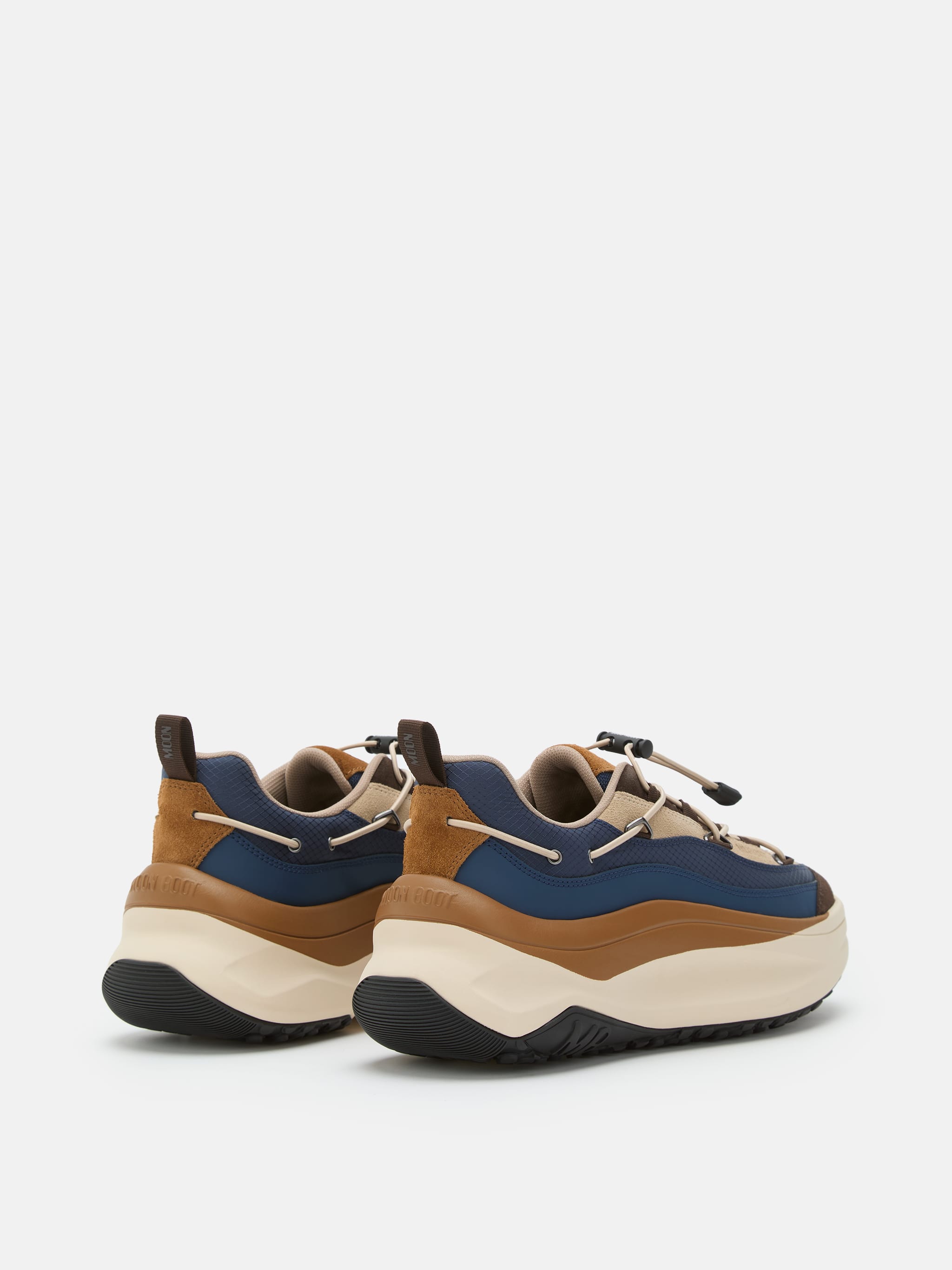 MOON247 XLACE DUNKELBLAUE UND BRAUNE SNEAKERS