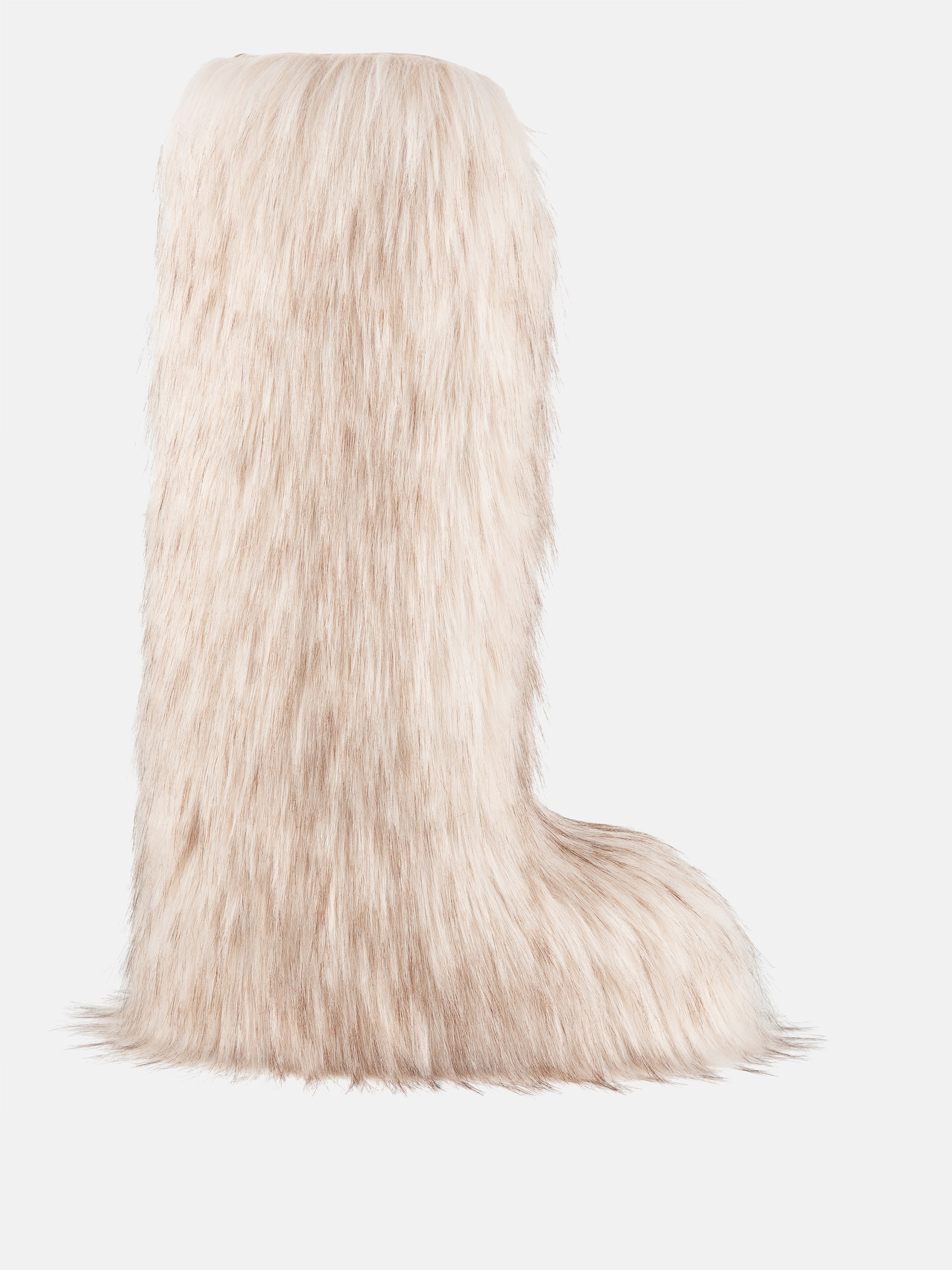 Jacquemus + Moon Boot Icon Yeti High Faux-Fur Boots Wei&szlig;