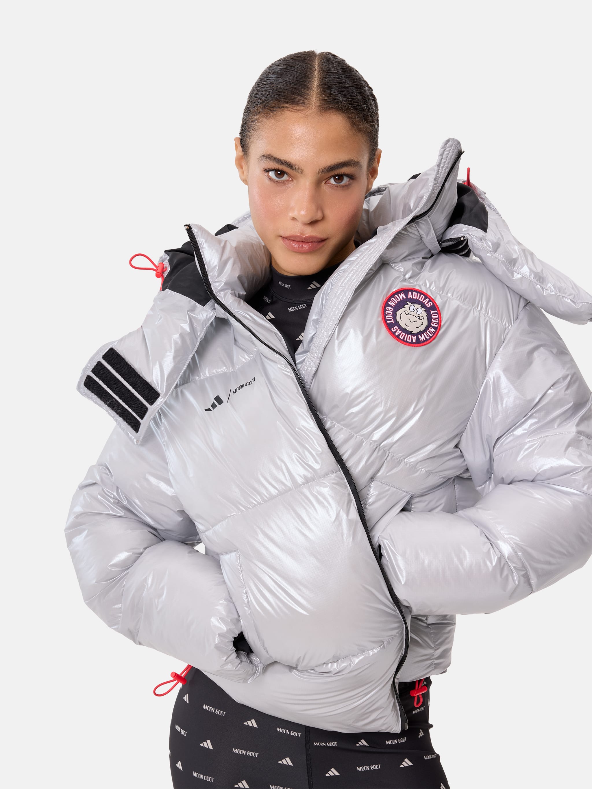 DOUDOUNE COURTE ARGENT ADIDAS X MOON image number 6