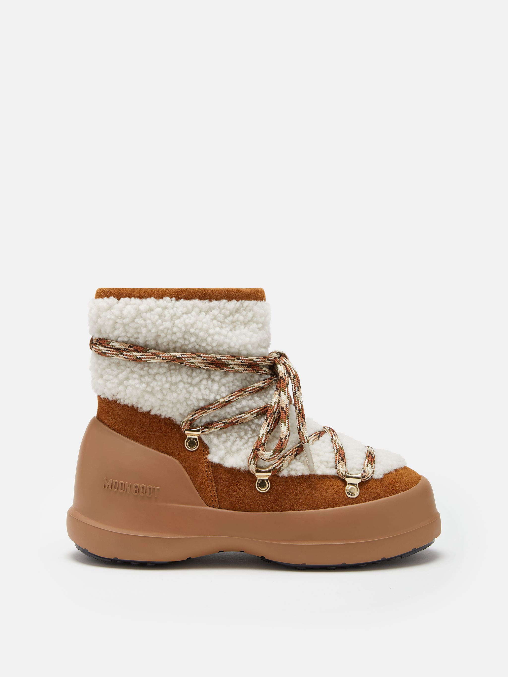 STIVALE LUNA MARRONE IN SHEARLING image number 0
