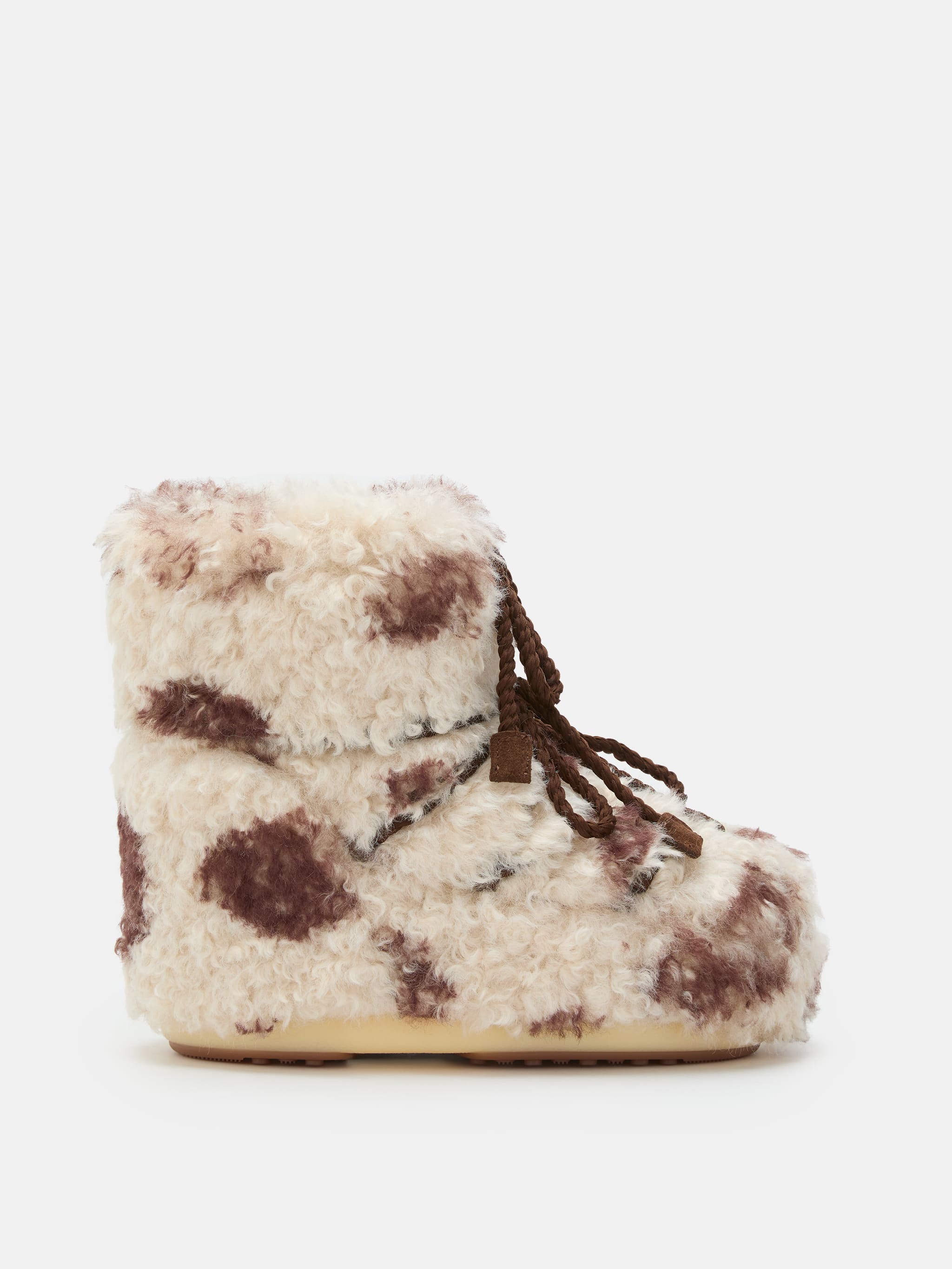 ICON COW-PRINT LOW CURLY STIEFEL