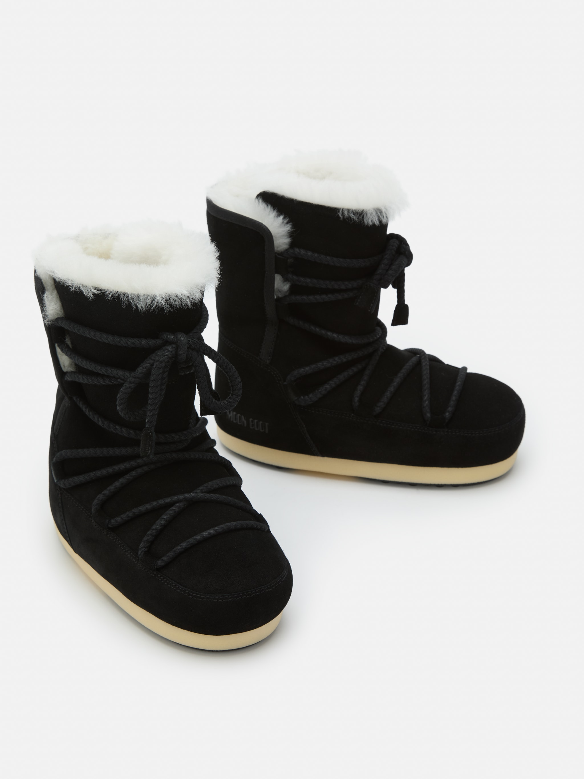 STIVALE EVX IN PELLE SCAMOSCIATA E SHEARLING NERO image number 3