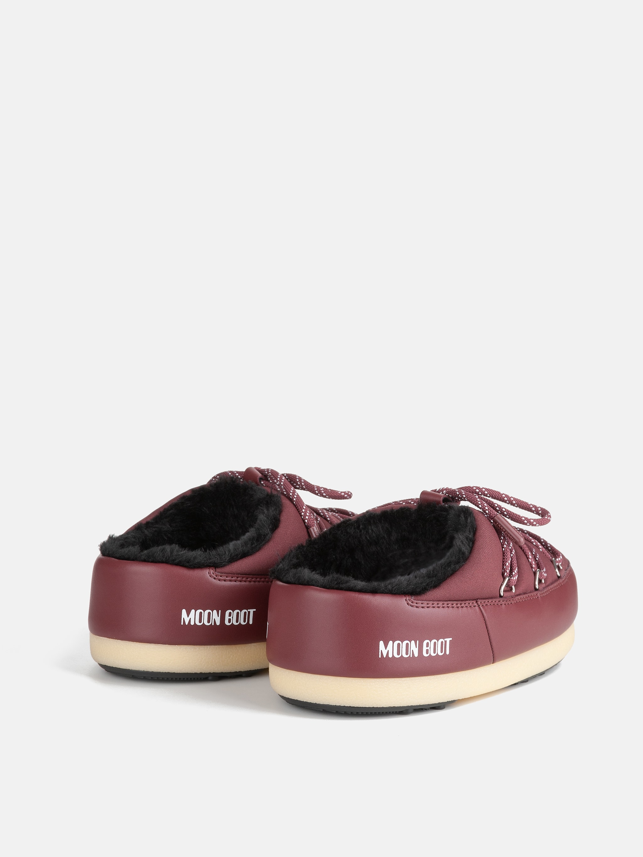 EVX BORDEAUXROTE MULES AUS NYLON