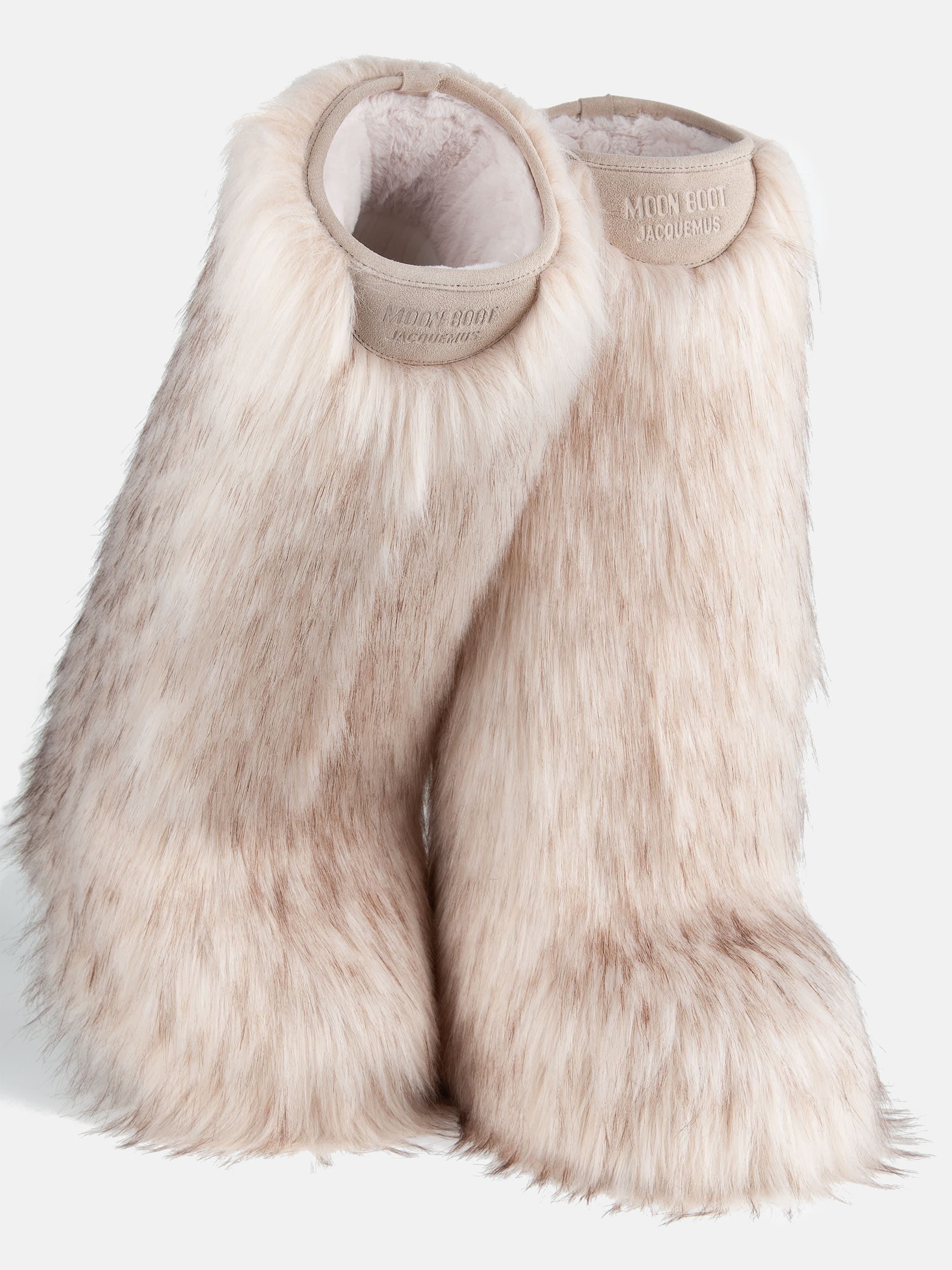 Jacquemus + Moon Boot Icon Yeti High White Faux-Fur Boots image number 3