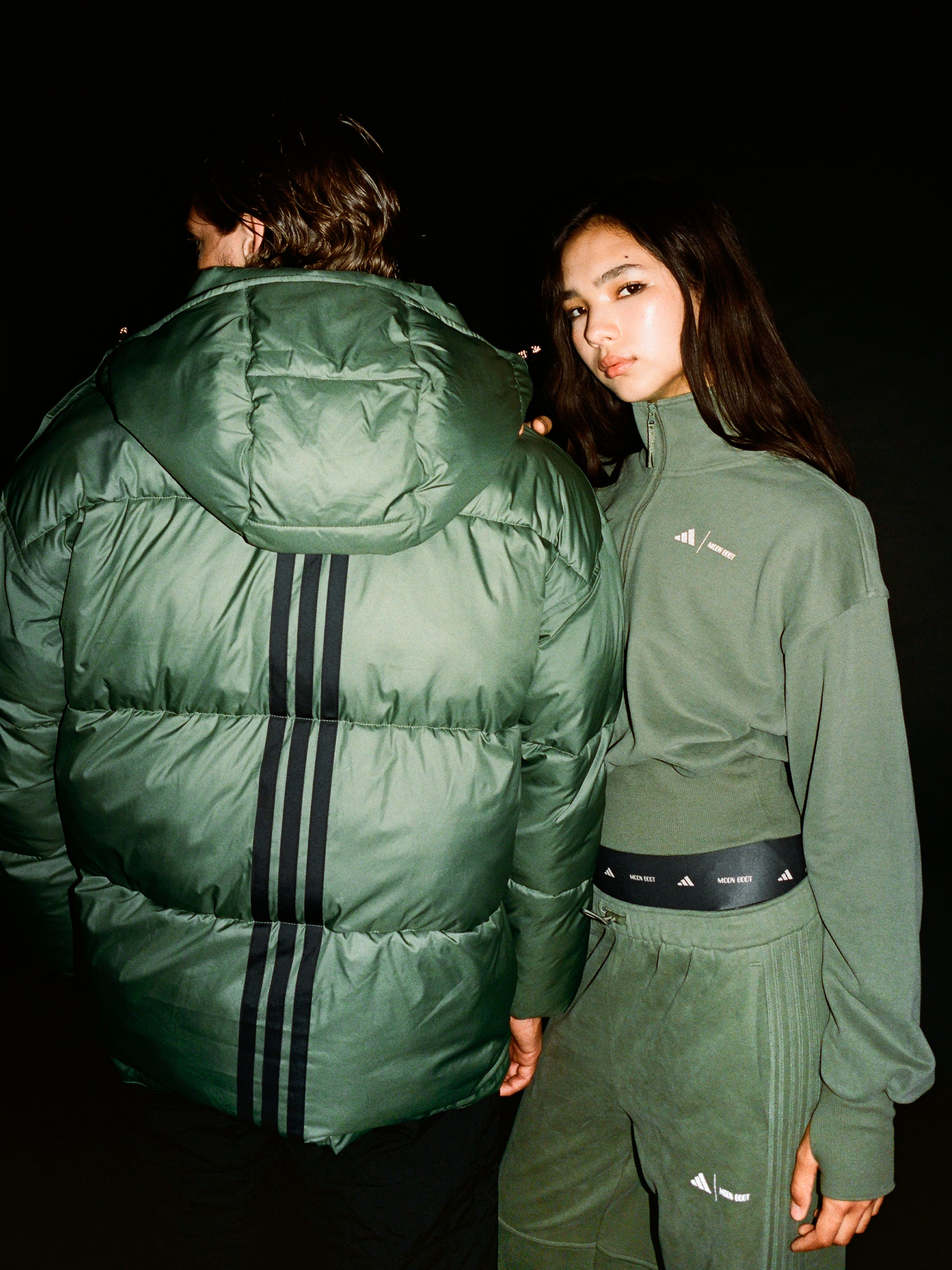 ADIDAS X MOON BOOT KHAKI TRACKSUIT TOP image number 4