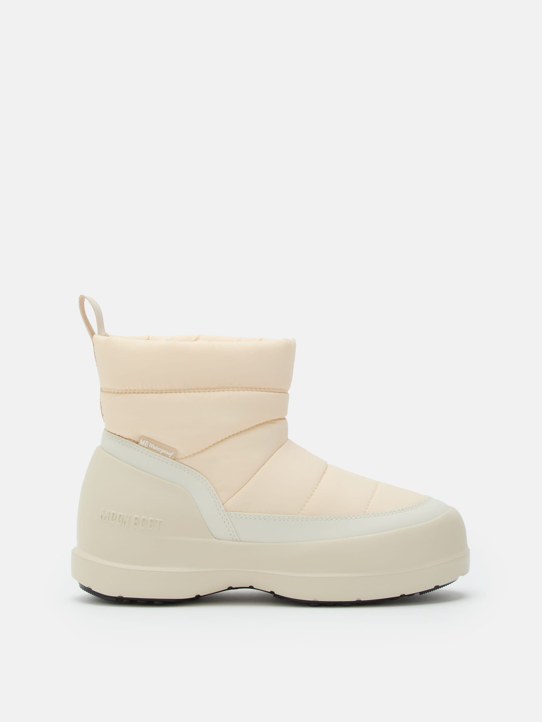 MEZZALUNA PUFFY CREAM BOOTS