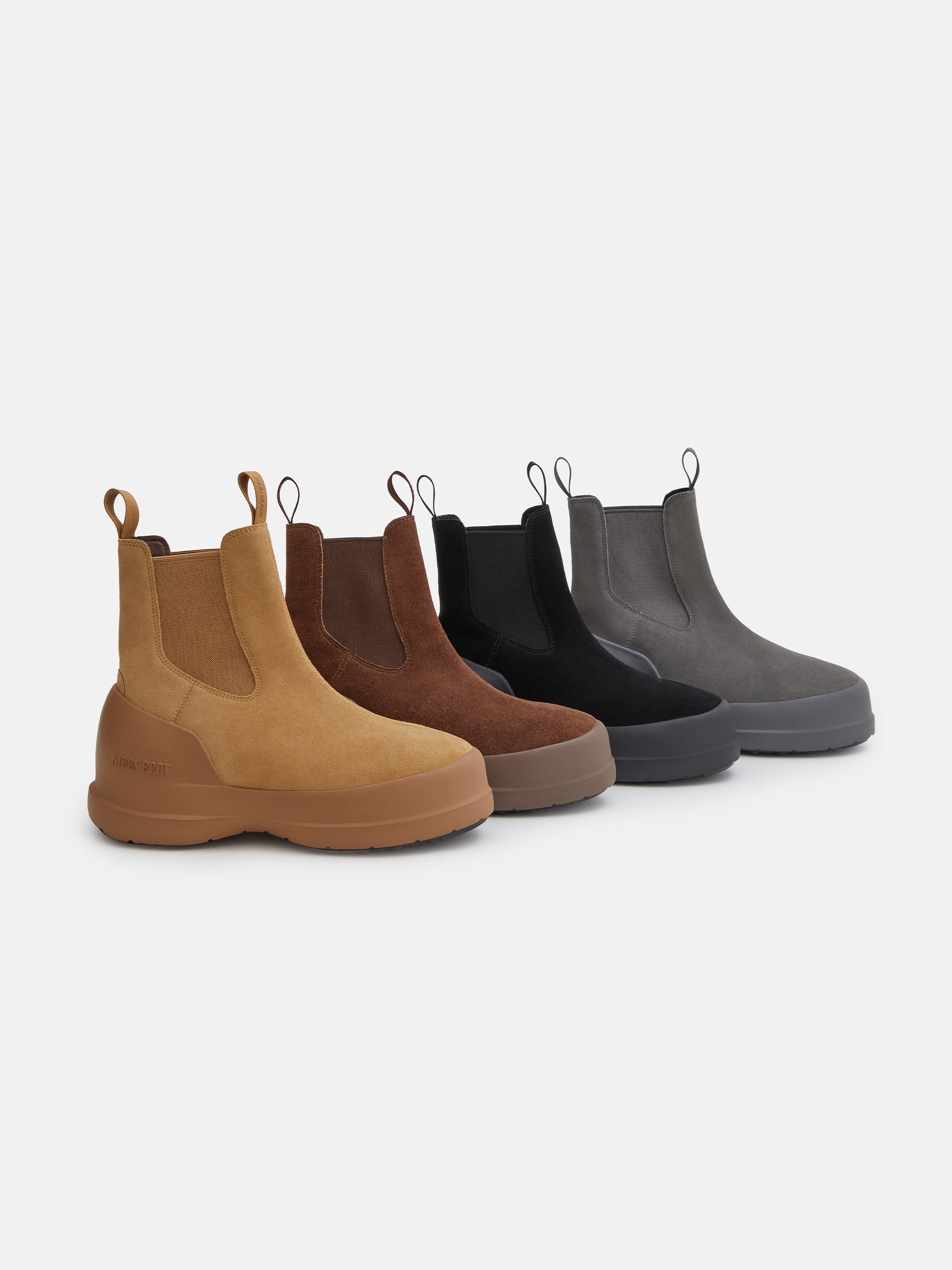 LUNA BLACK SUEDE CHELSEA BOOTS | Moon Boot®