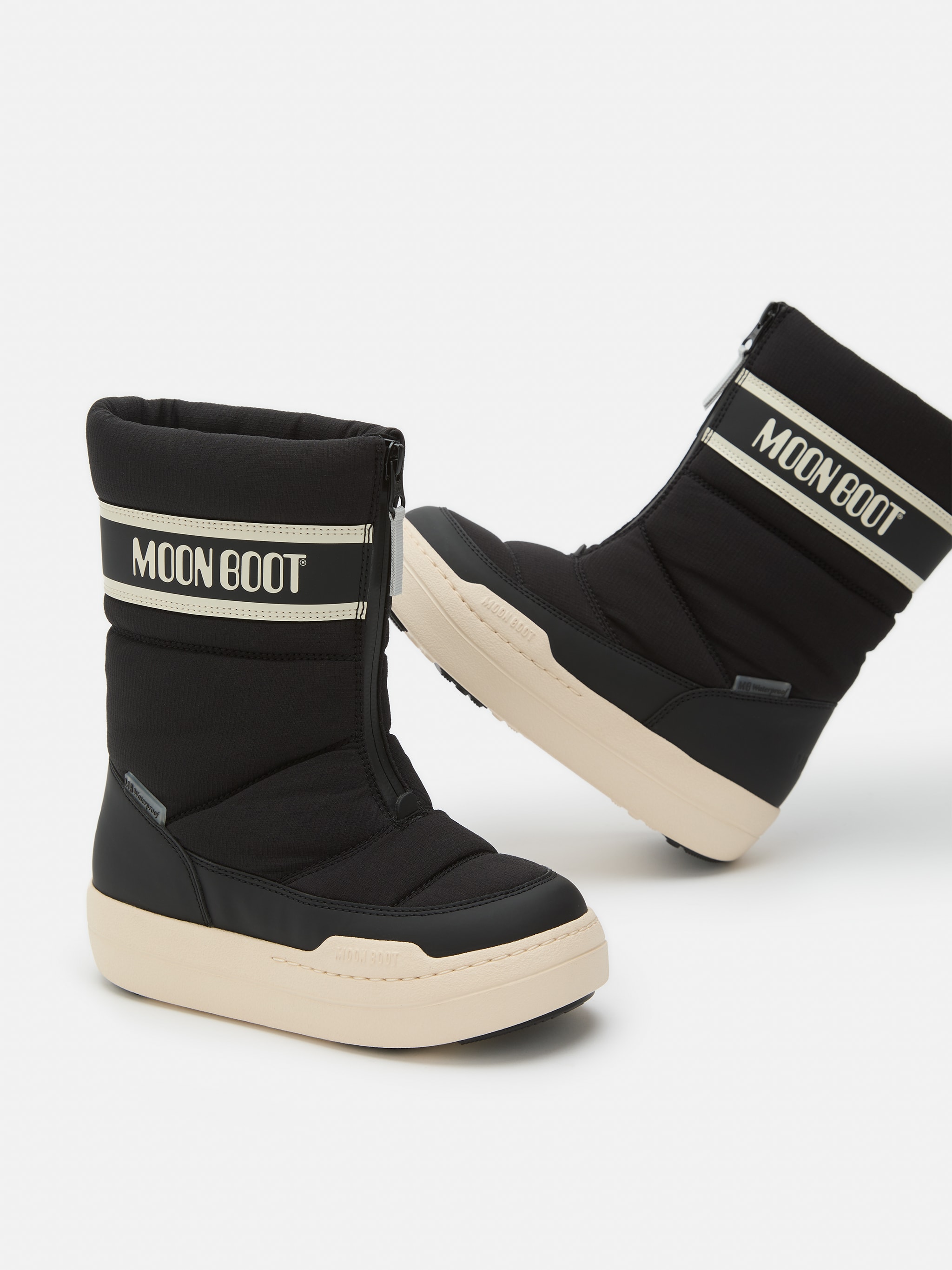 JUNIOR PARK BLACK ZIP HIGH BOOTS image number 3