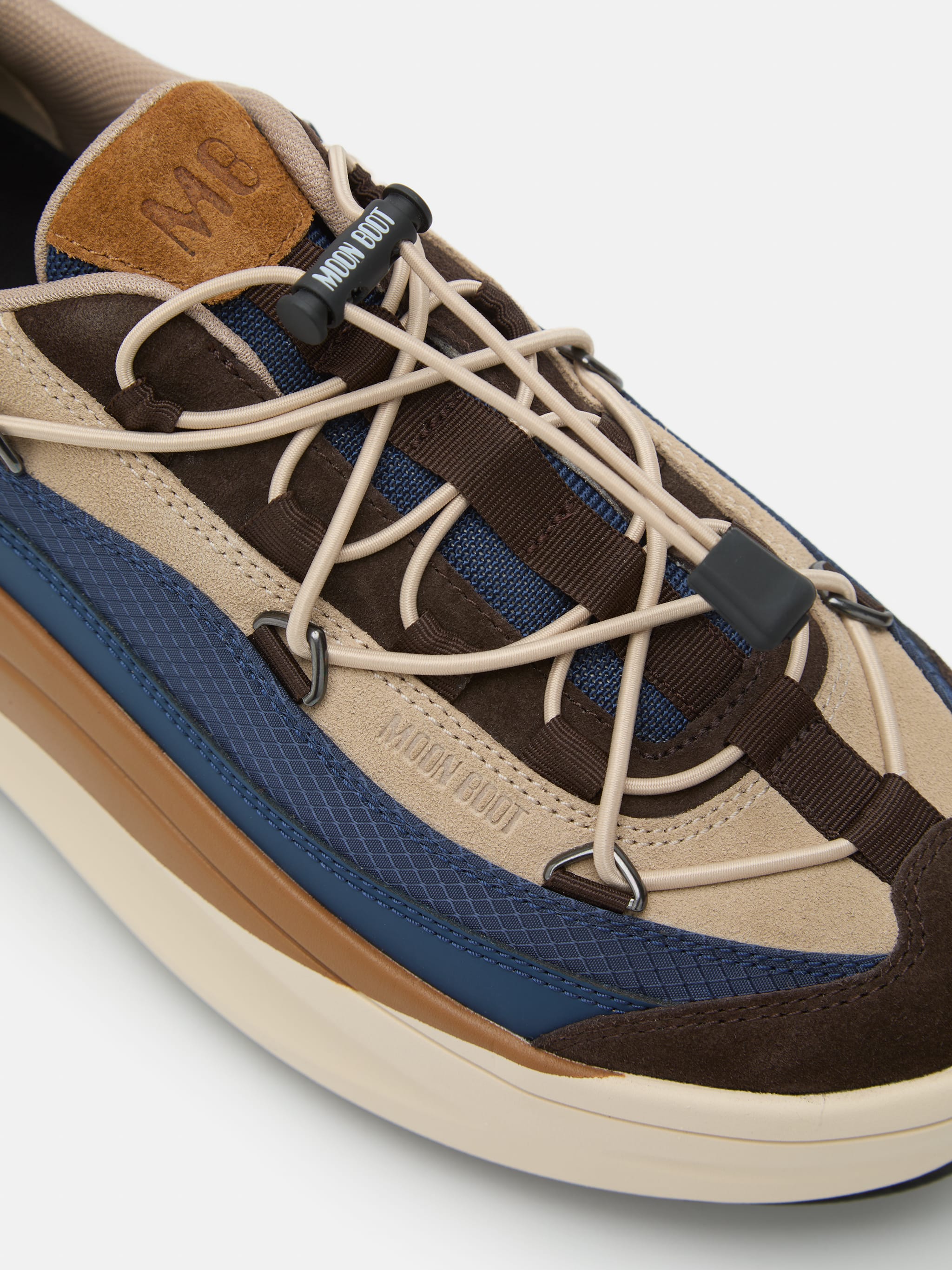 MOON247 XLACE DUNKELBLAUE UND BRAUNE SNEAKERS image number 2
