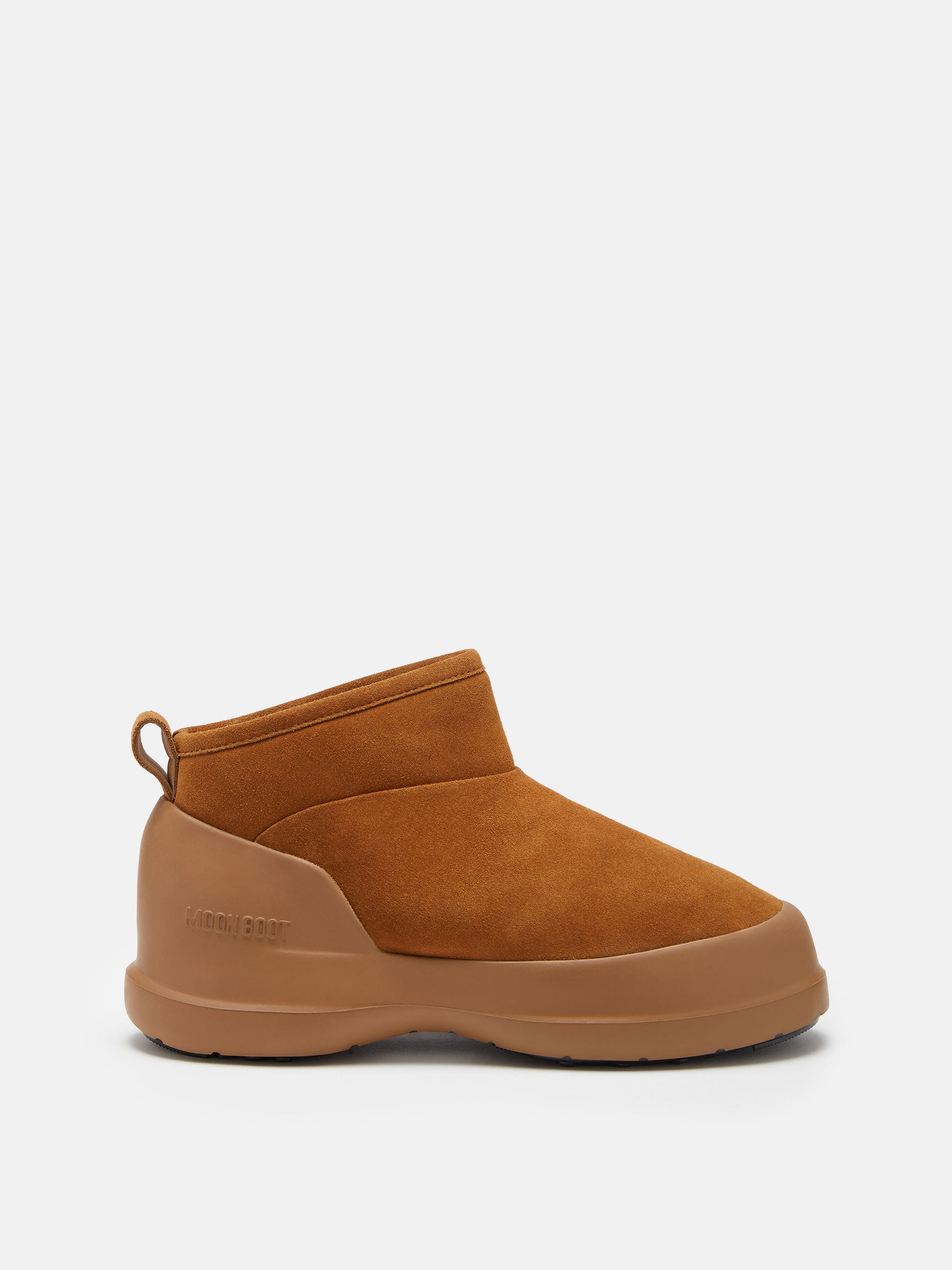 BOTTES BASSES MEZZALUNA EN DAIM MARRON