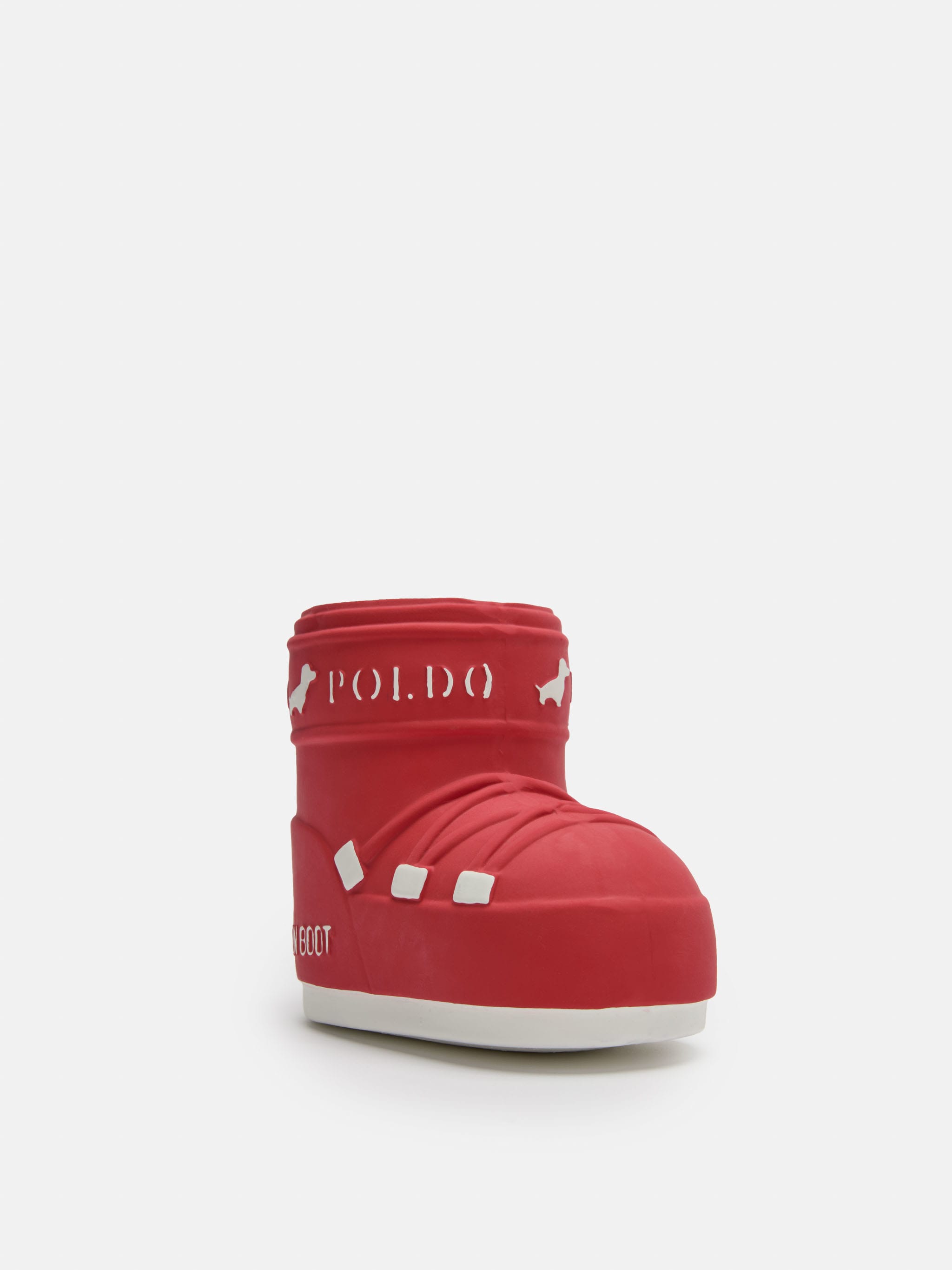 MOON BOOT X POLDO DOG COUTURE GIOCATTOLO ROSSO CON SQUEAK PER CANI