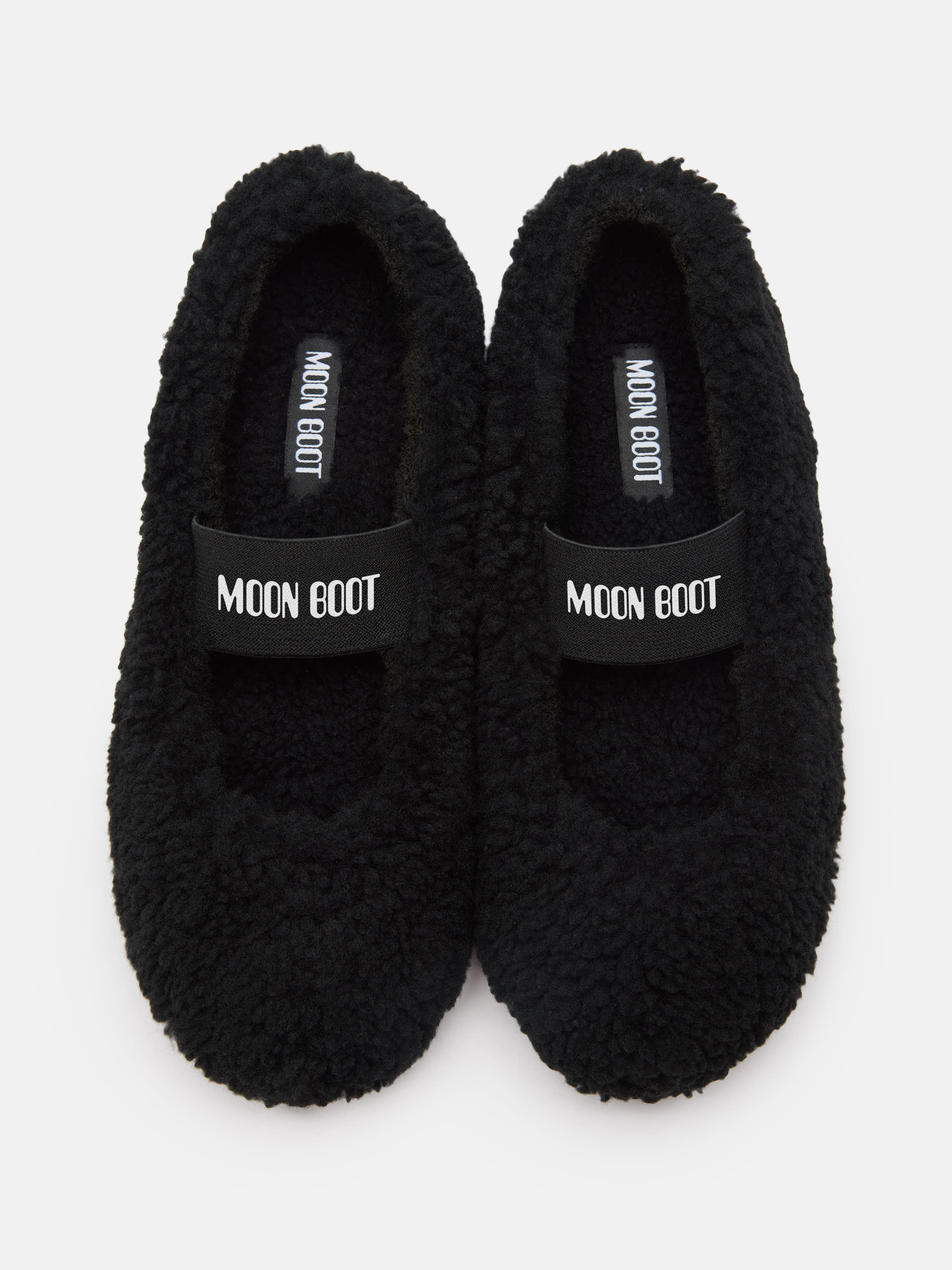 SHEARLING BLACK BALLERINAS image number 3