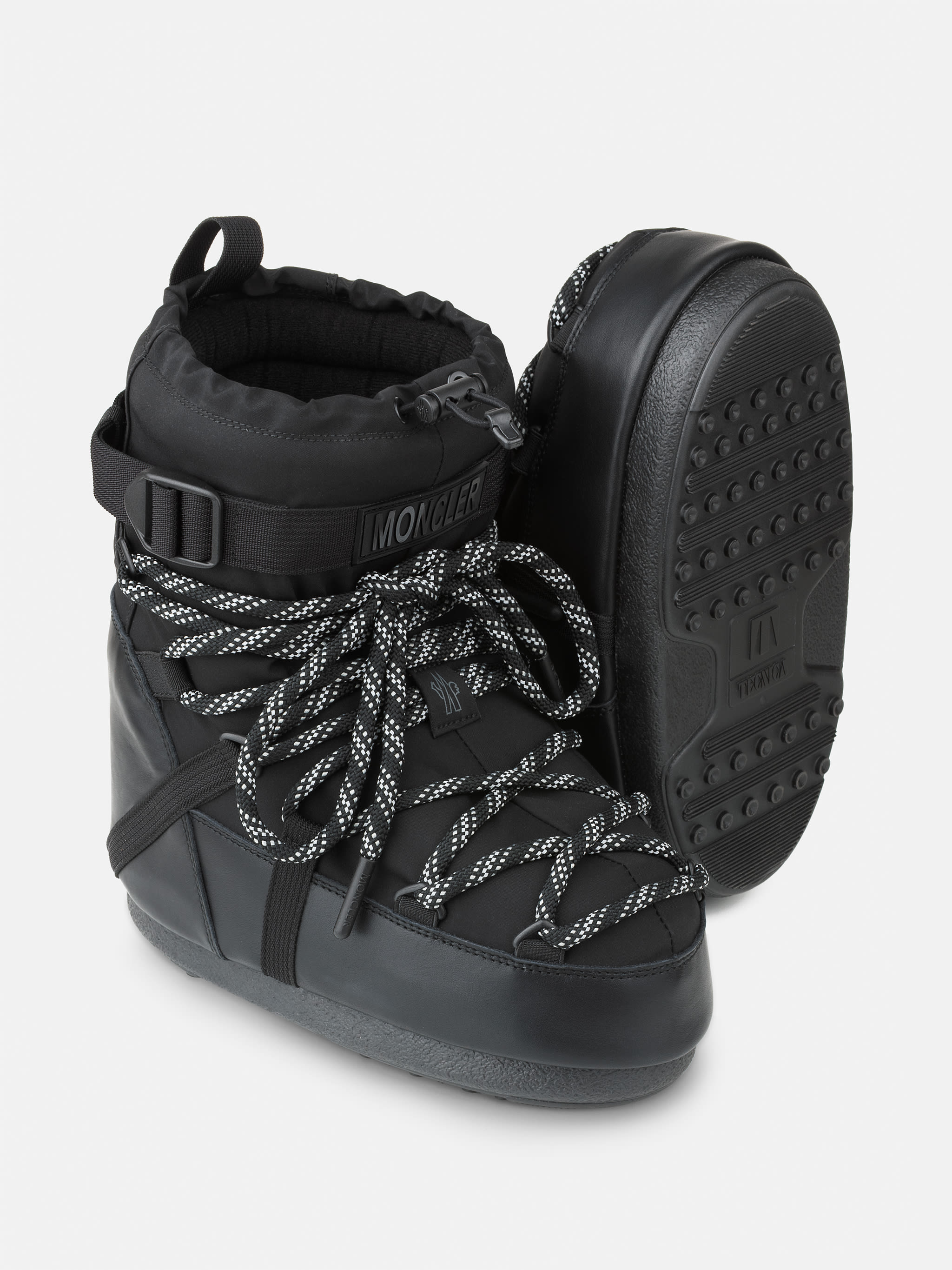 MOON BOOT X MONCLER GRENOBLE ICON LOW MOCHA BROWN BOOTS image number 2