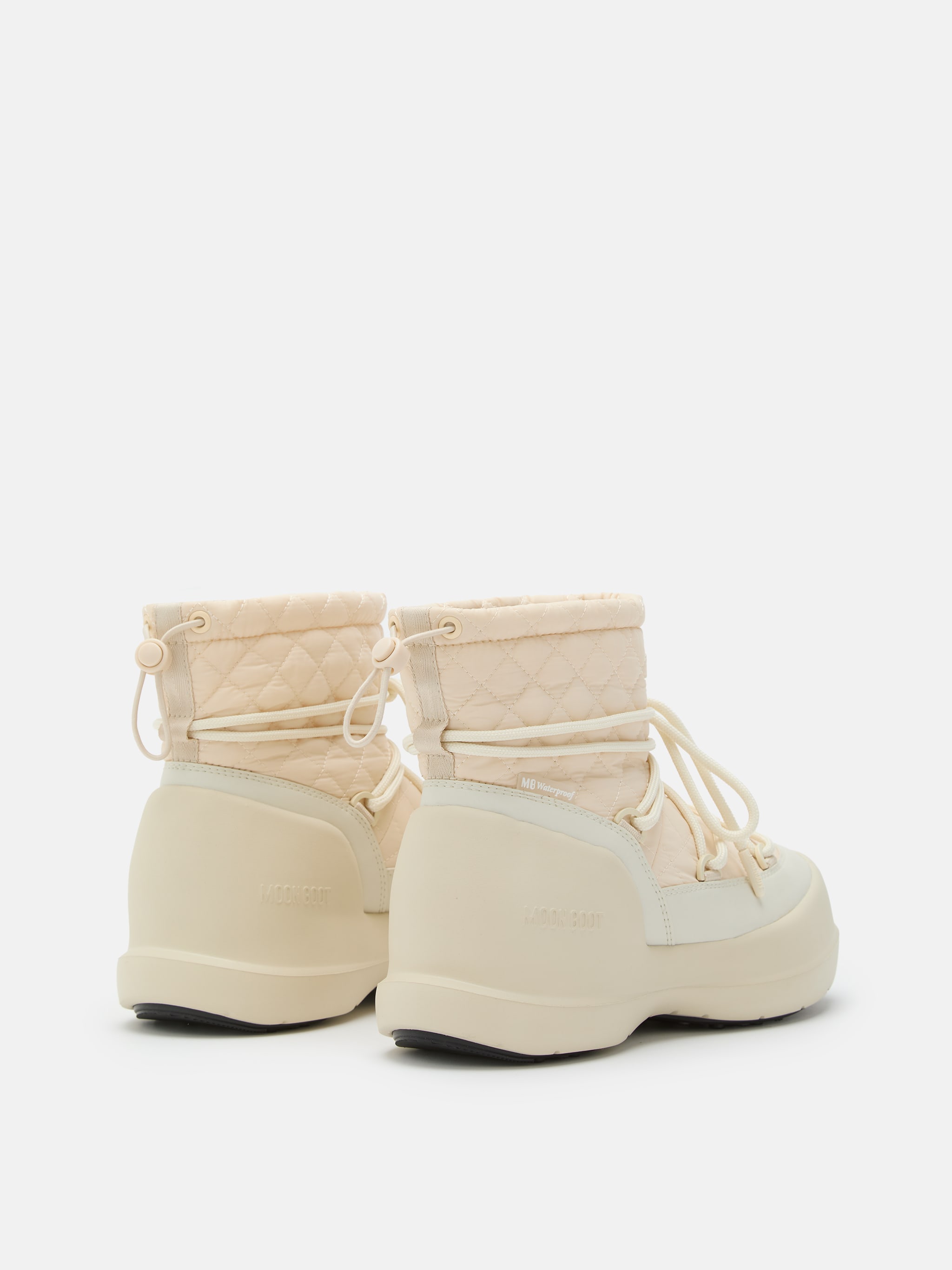 STIVALE MEZZALUNA QUILTED MID PANNA