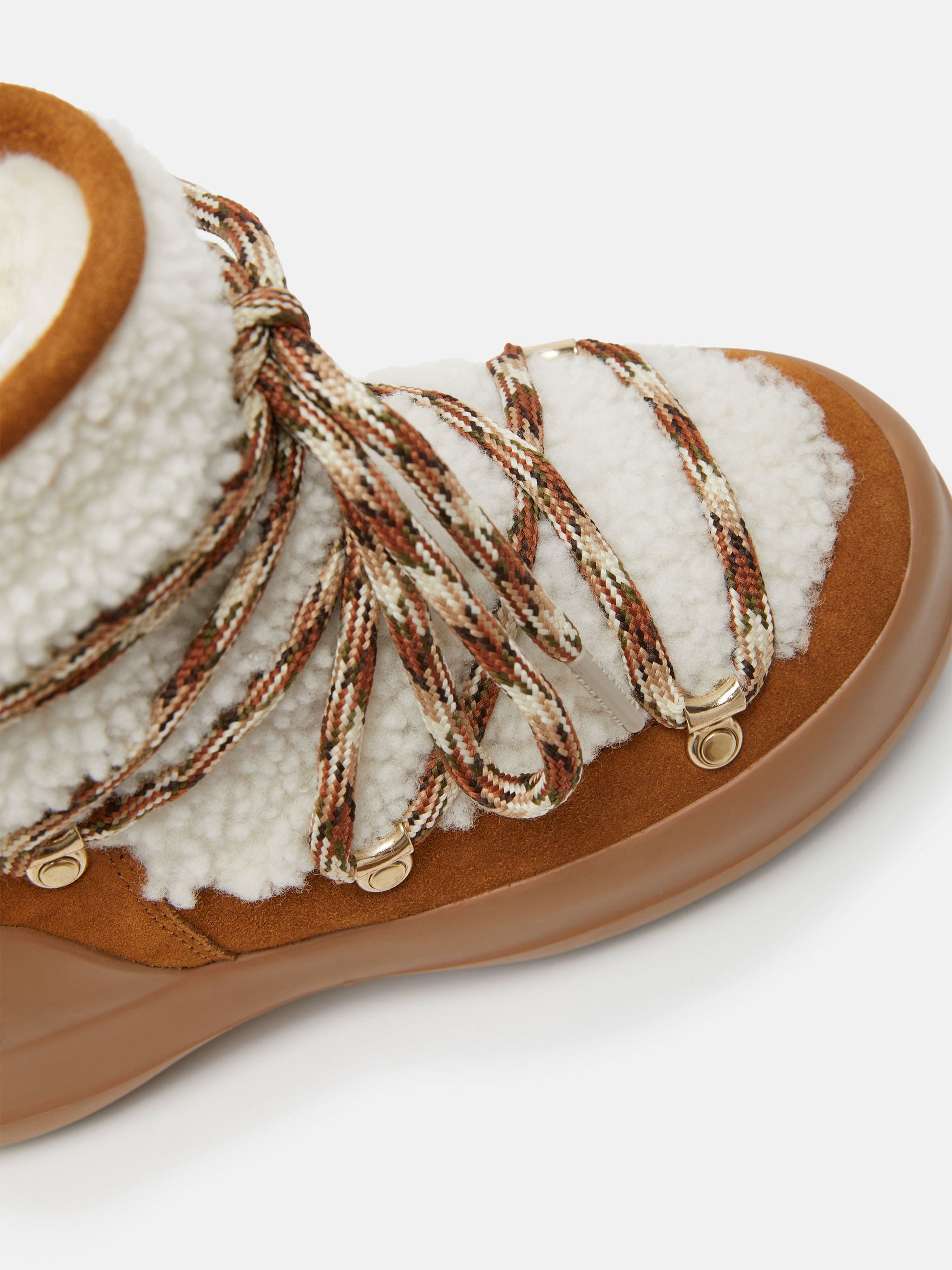 STIVALE LUNA MARRONE IN SHEARLING image number 2