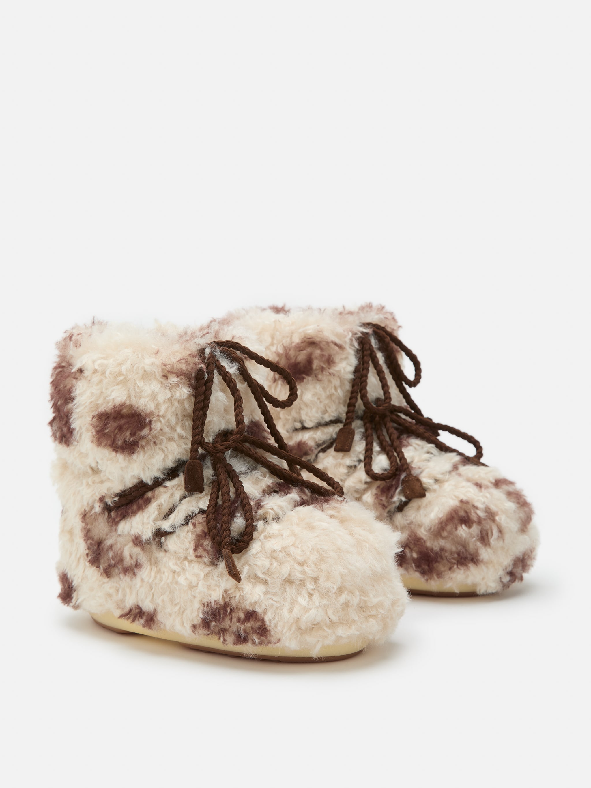 ICON LOW COW PRINT CURLY BOOTS image number 3