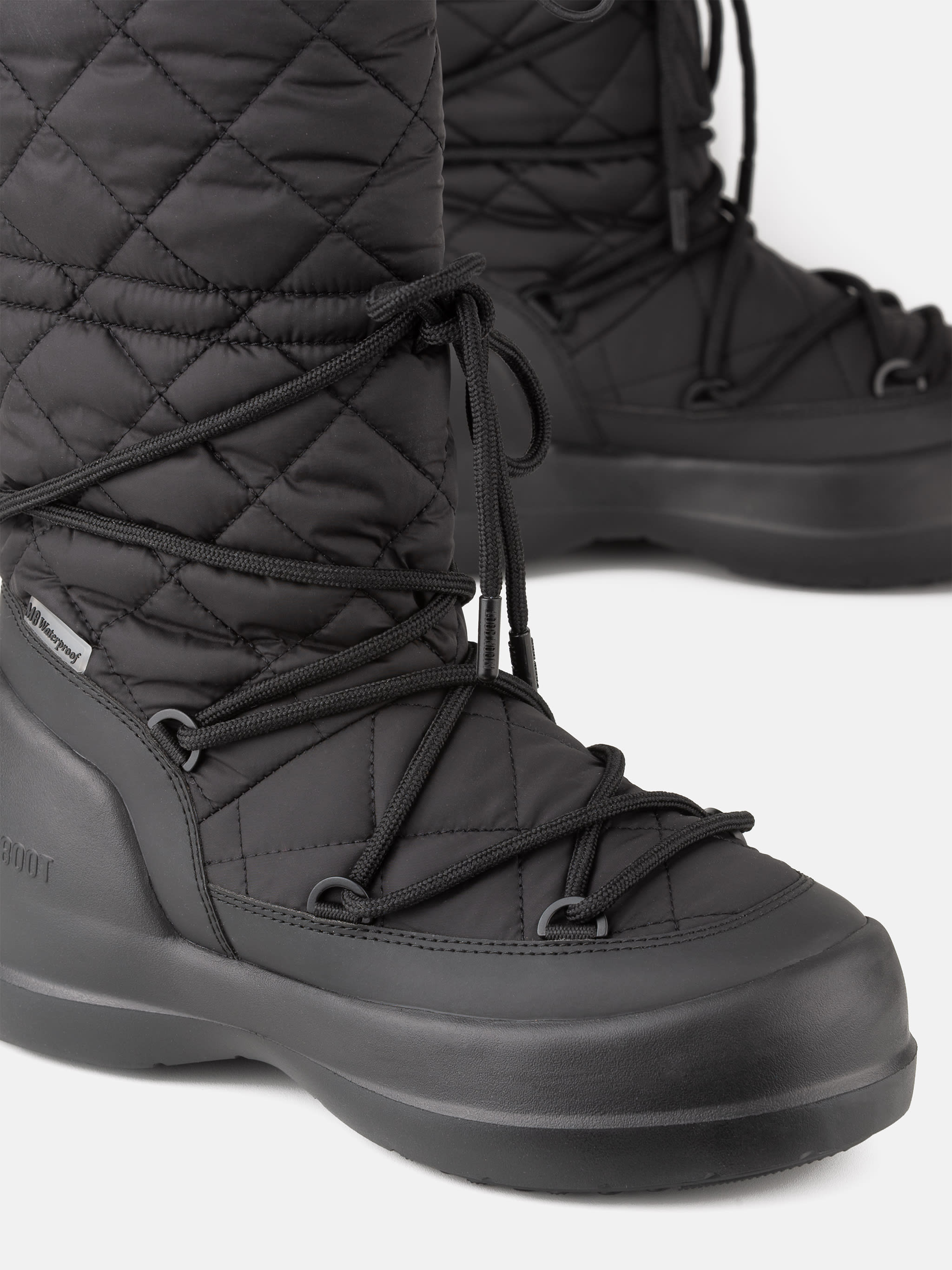 BOTTES HAUTES MEZZALUNA MATELASSÉES NOIRES image number 3
