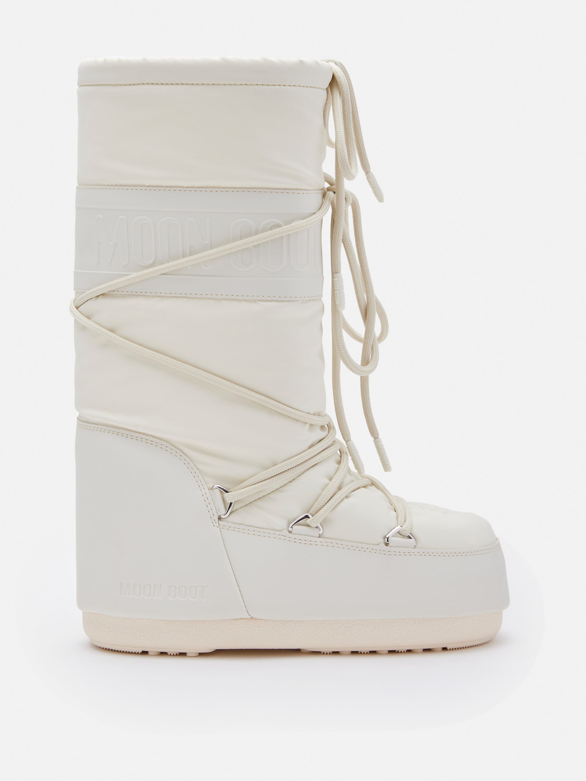 MOON BOOT ホワイト スノーブーツ MOON BOOT Icon faux fur and faux leather snow boots | NET-A-PORTER