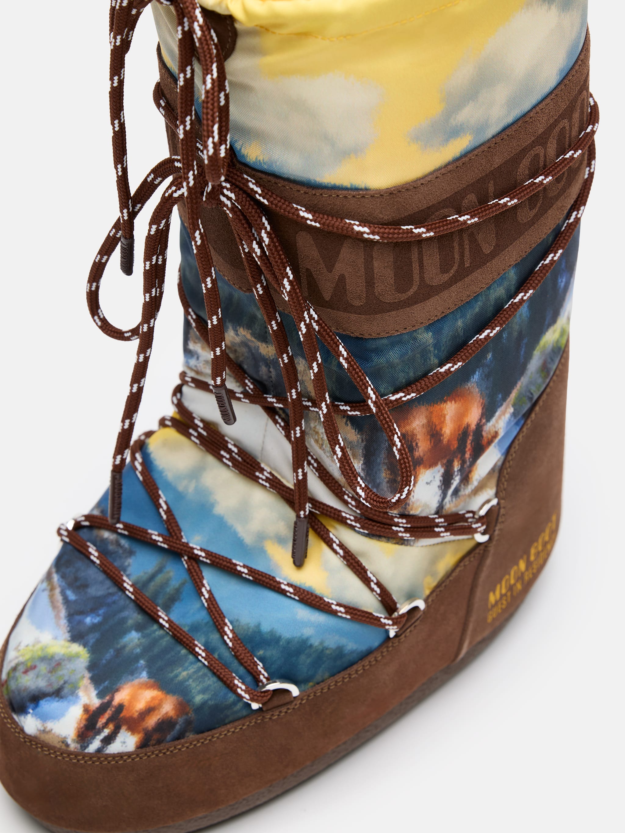 MOON BOOT X GUEST IN RESIDENCE ICON HIGH POSTCARD COCOA BOOTS image number 3
