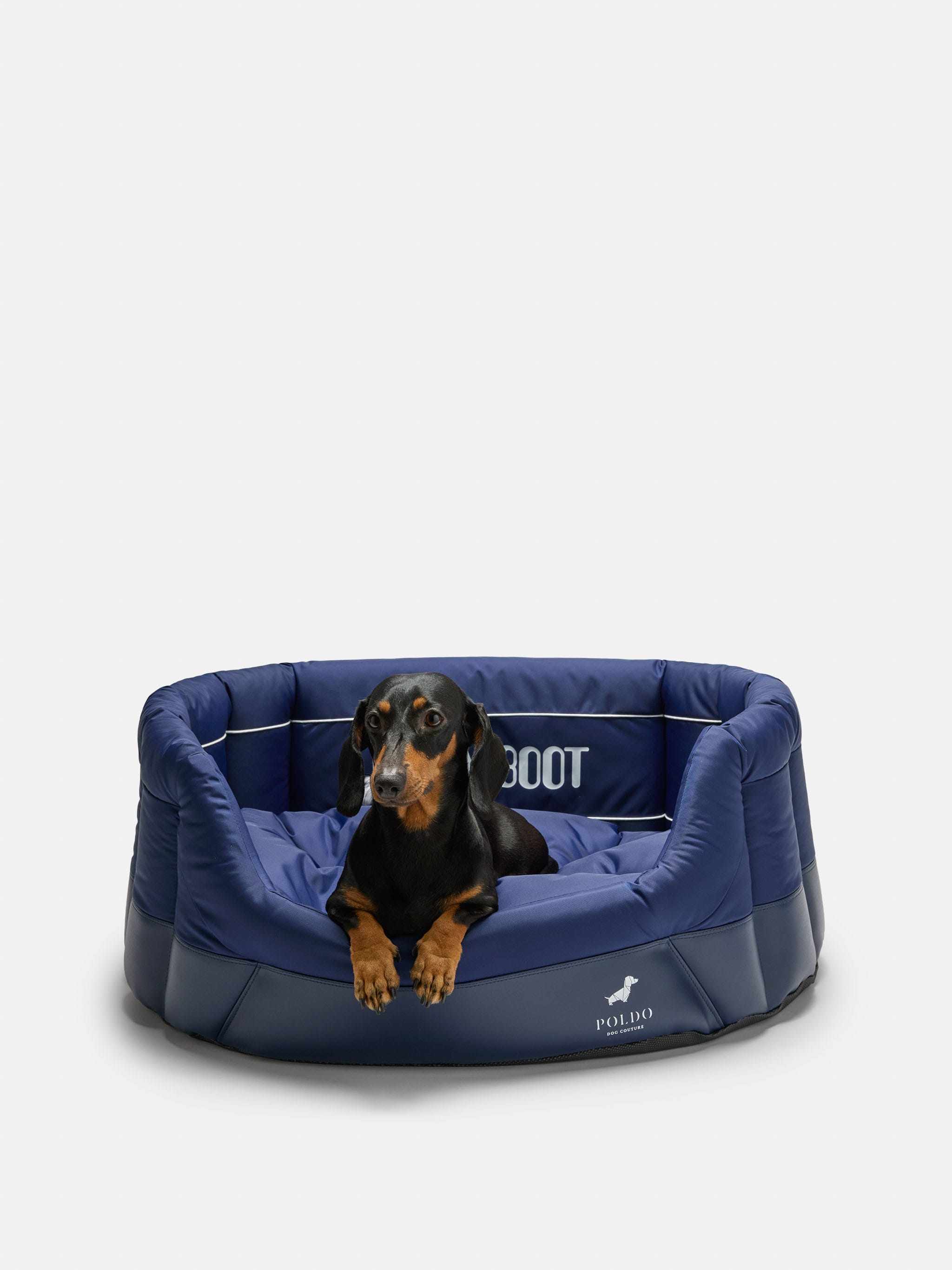 MOON BOOT X POLDO DOG COUTURE BLUE PADDED DOG BED image number 0