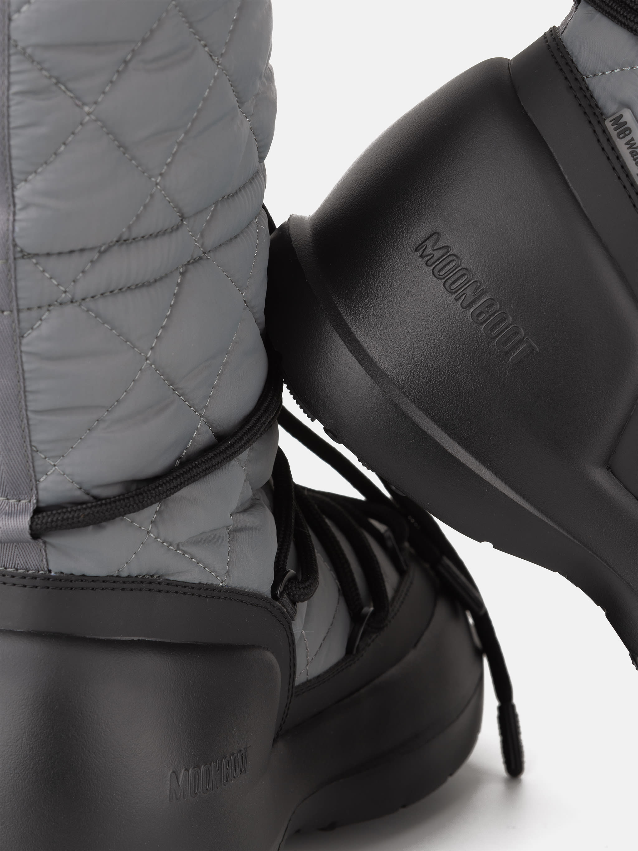 MEZZALUNA GRAUE GESTEPPTE HIGH STIEFEL image number 3