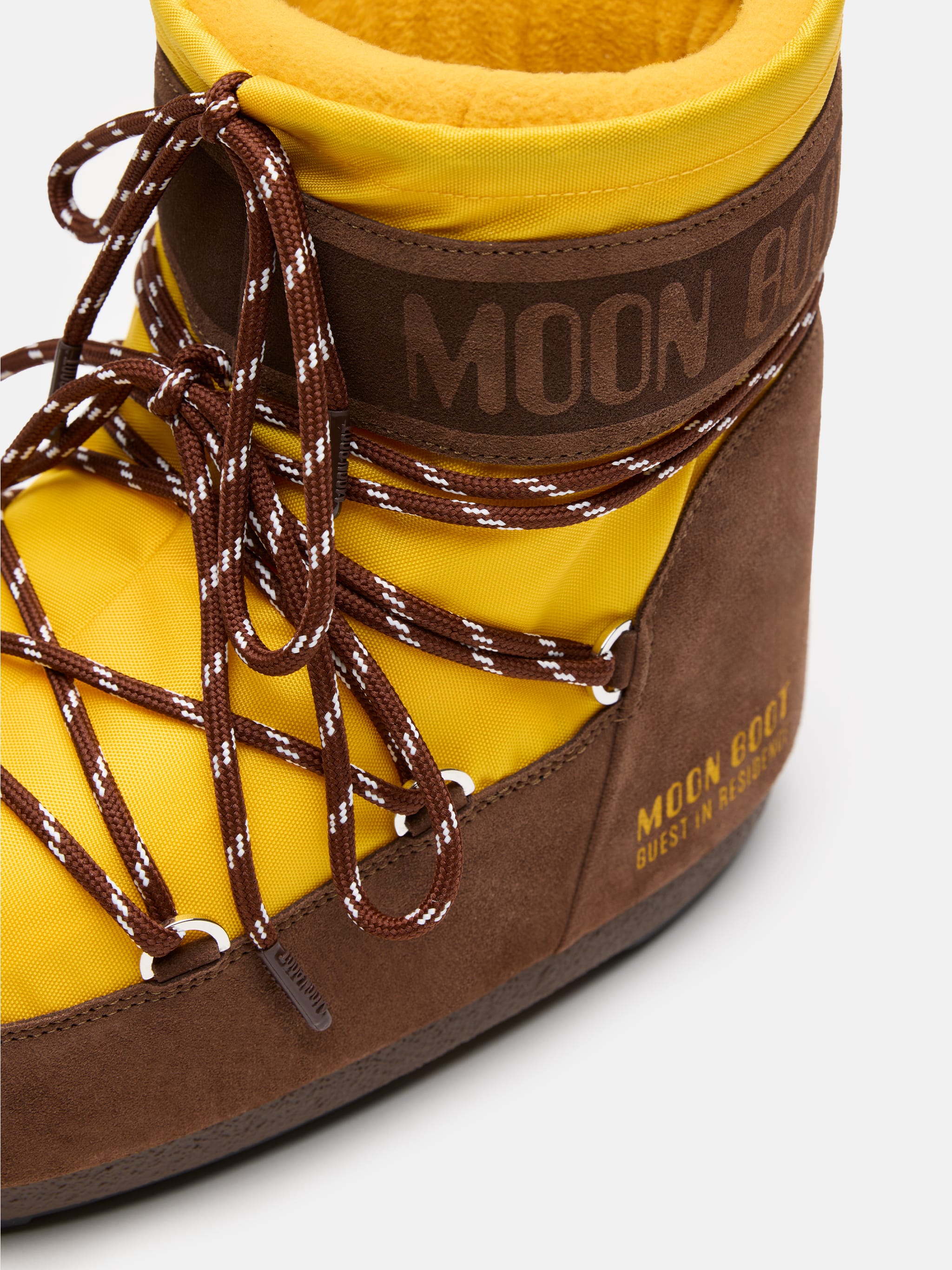 STIVALE ICON LOW GIRASOLE E CACAO IN NYLON MOON BOOT X GUEST IN RESIDENCE image number 3