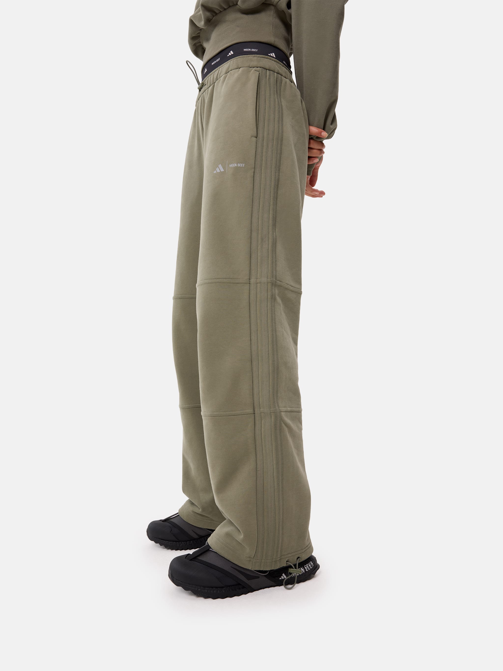 ADIDAS X MOON BOOT KHAKI TRACKSUIT PANTS