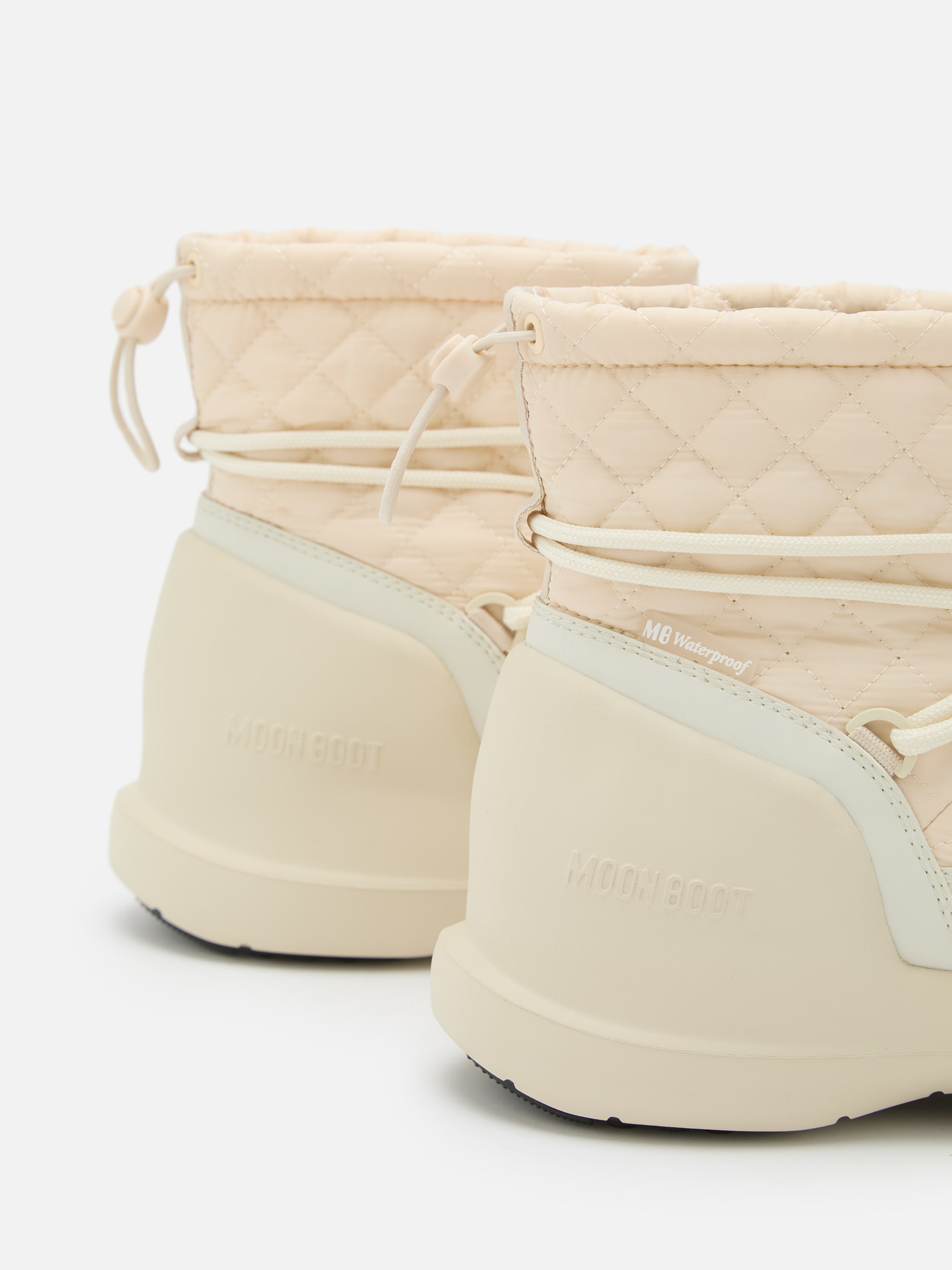 MEZZALUNA MID CREAM QUILTED BOOTS image number 2