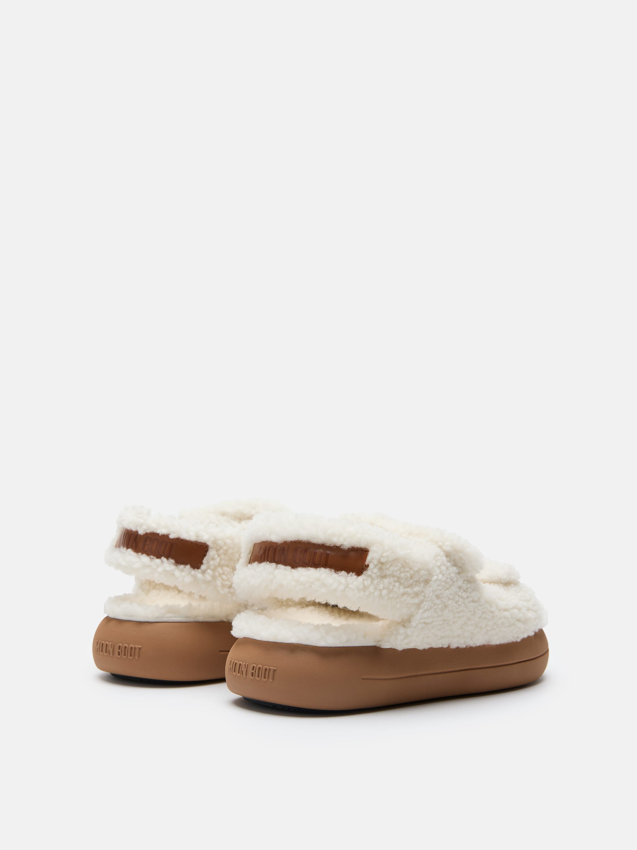SANDALO BIANCO IN SHEARLING