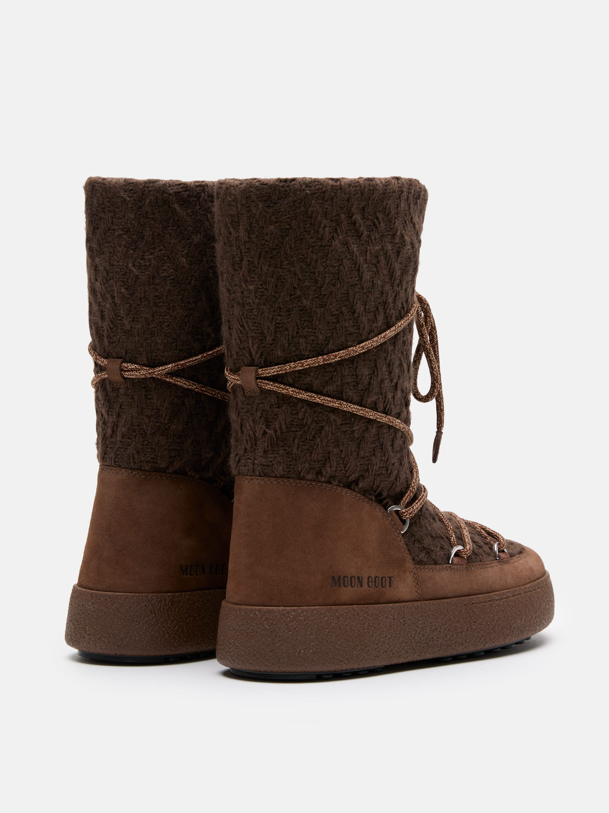 MOON BOOT X GUEST IN RESIDENCE LTRACK COCOA KNIT BOOTS