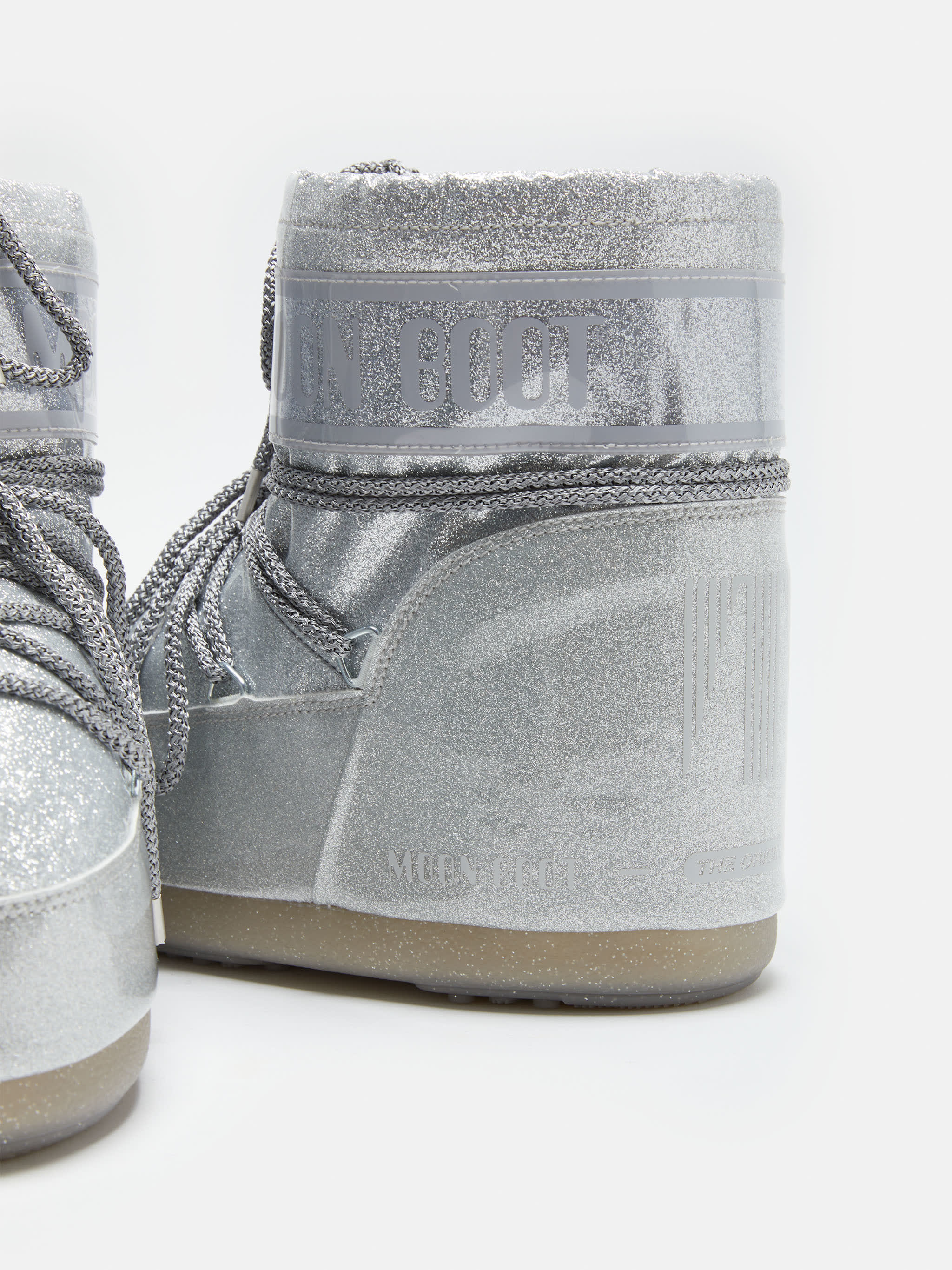 BOTAS ICON LOW GLITTER PLATEADO image number 3