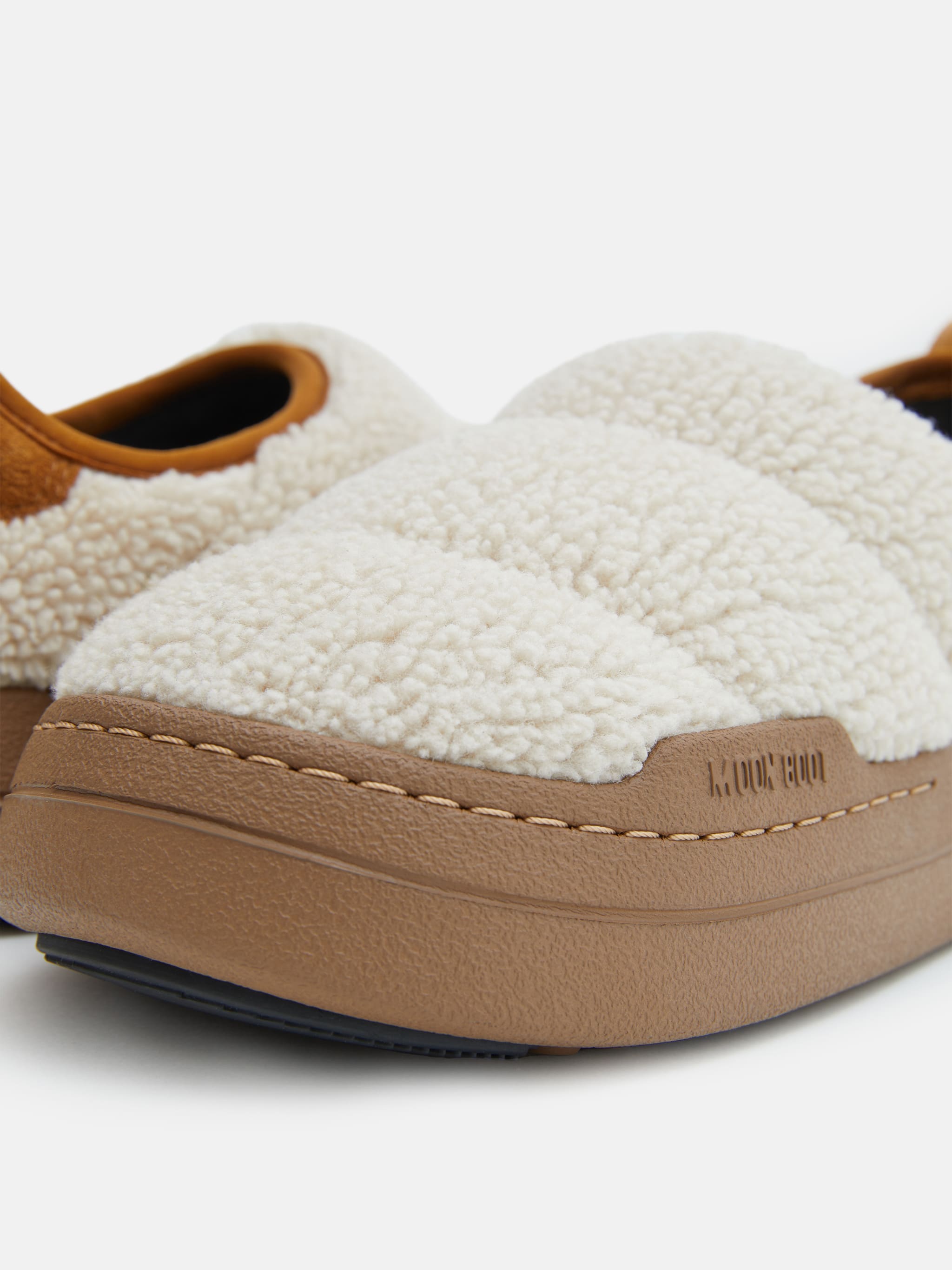 PARK PUFFER FLEECE SNEAKERS ECRU image number 3