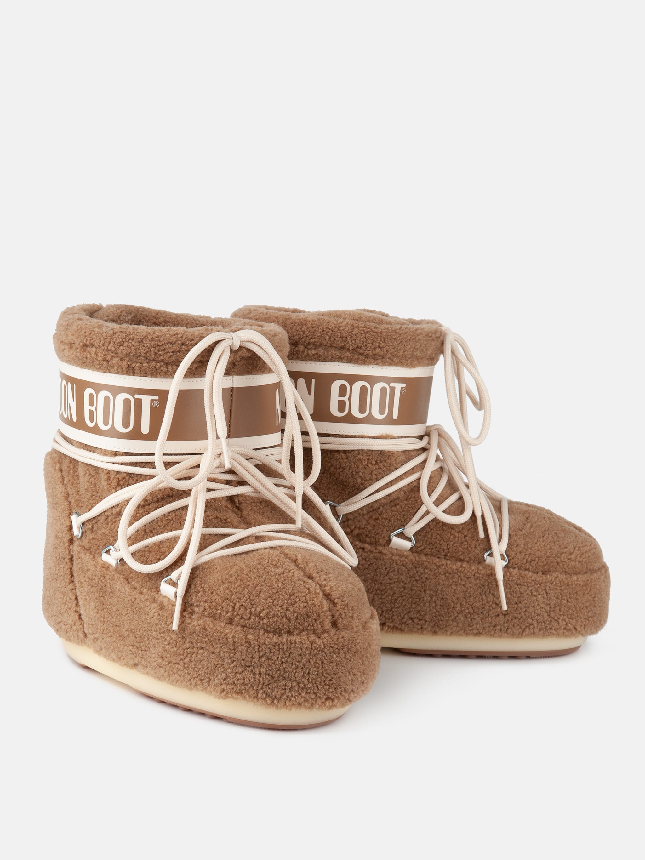 ICON LOW CAMELFARBENE STIEFEL AUS FLEECE image number 3