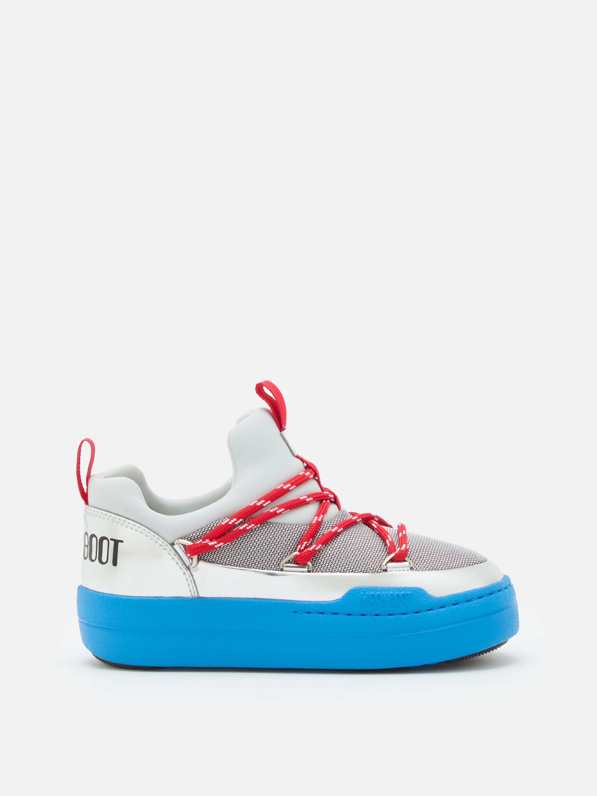 JUNIOR PARK LOW LACE SILVER SPACE RACE SNEAKERS